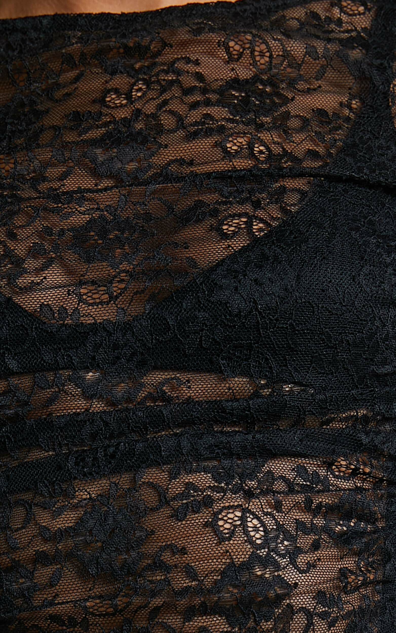 Beguile Lace Mini Dress Onyx