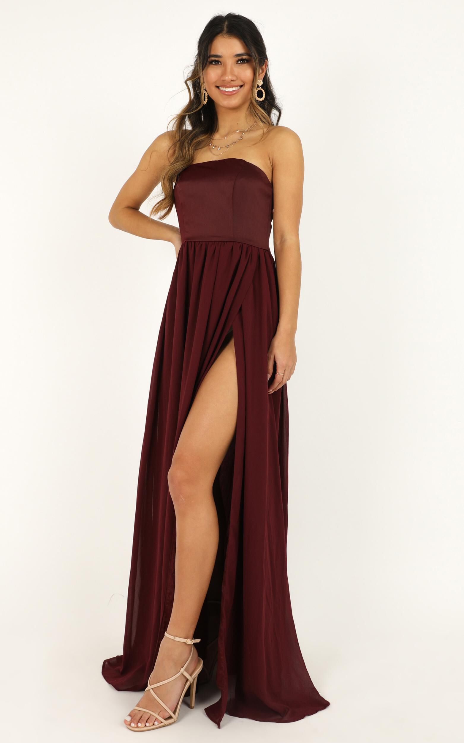 Love Bound Maxi Dress In Wine | Showpo USA