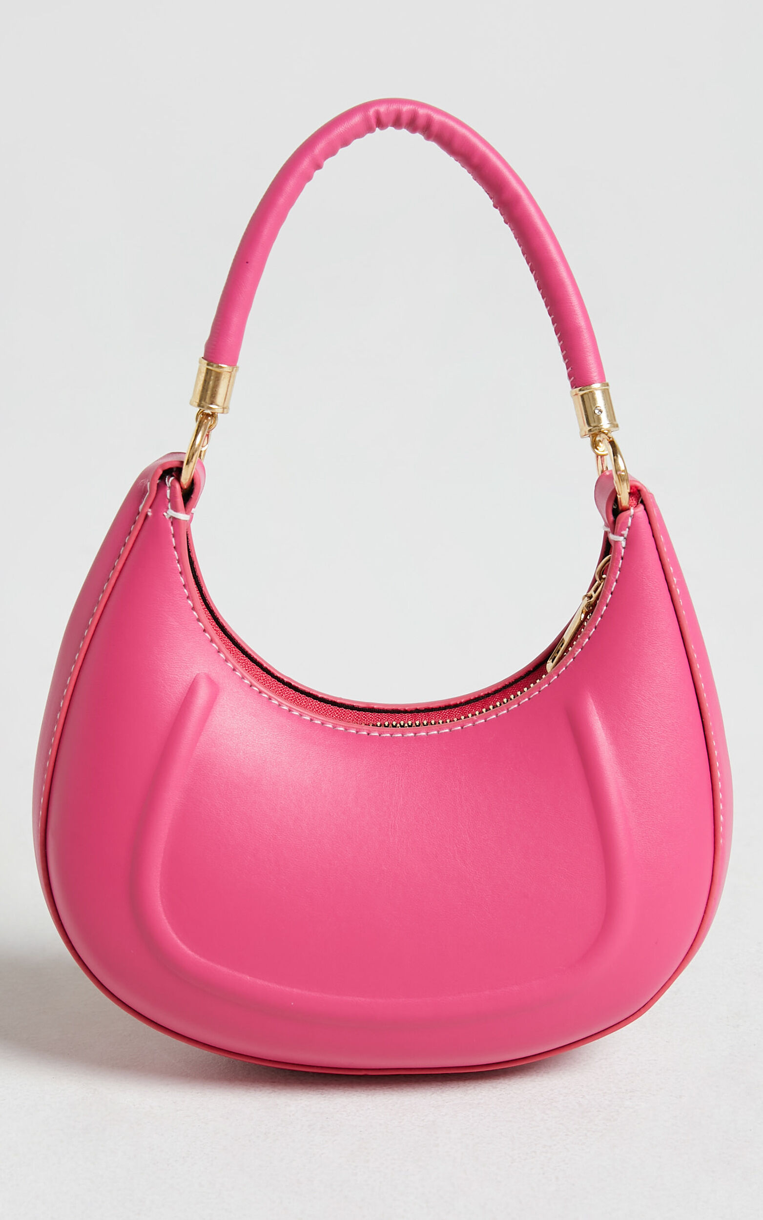 Demetria Bag - Half Moon Two Strap Bag in Pink | Showpo