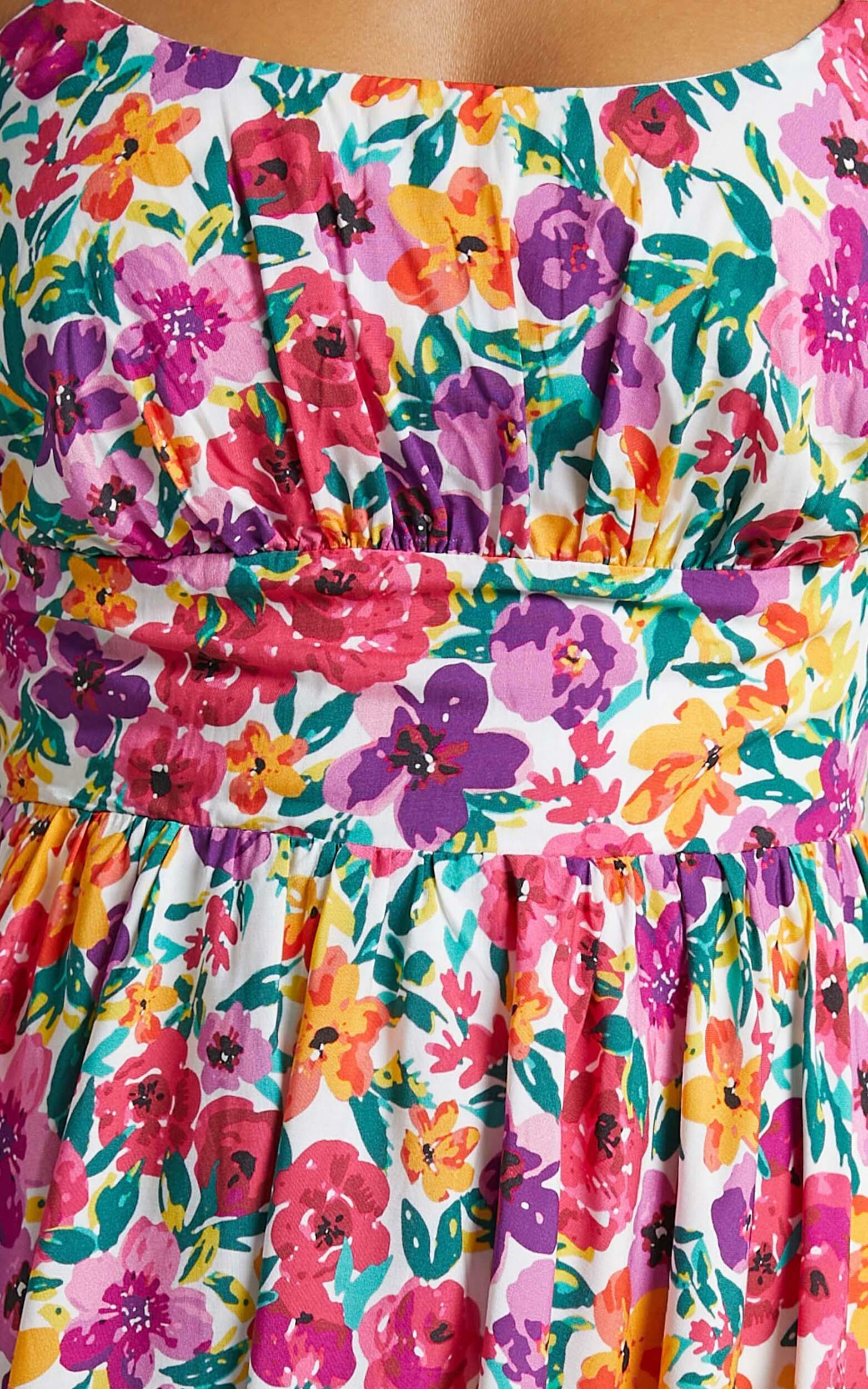 Summer Jam Sweetheart Mini Dress In Packed Floral Showpo Usa