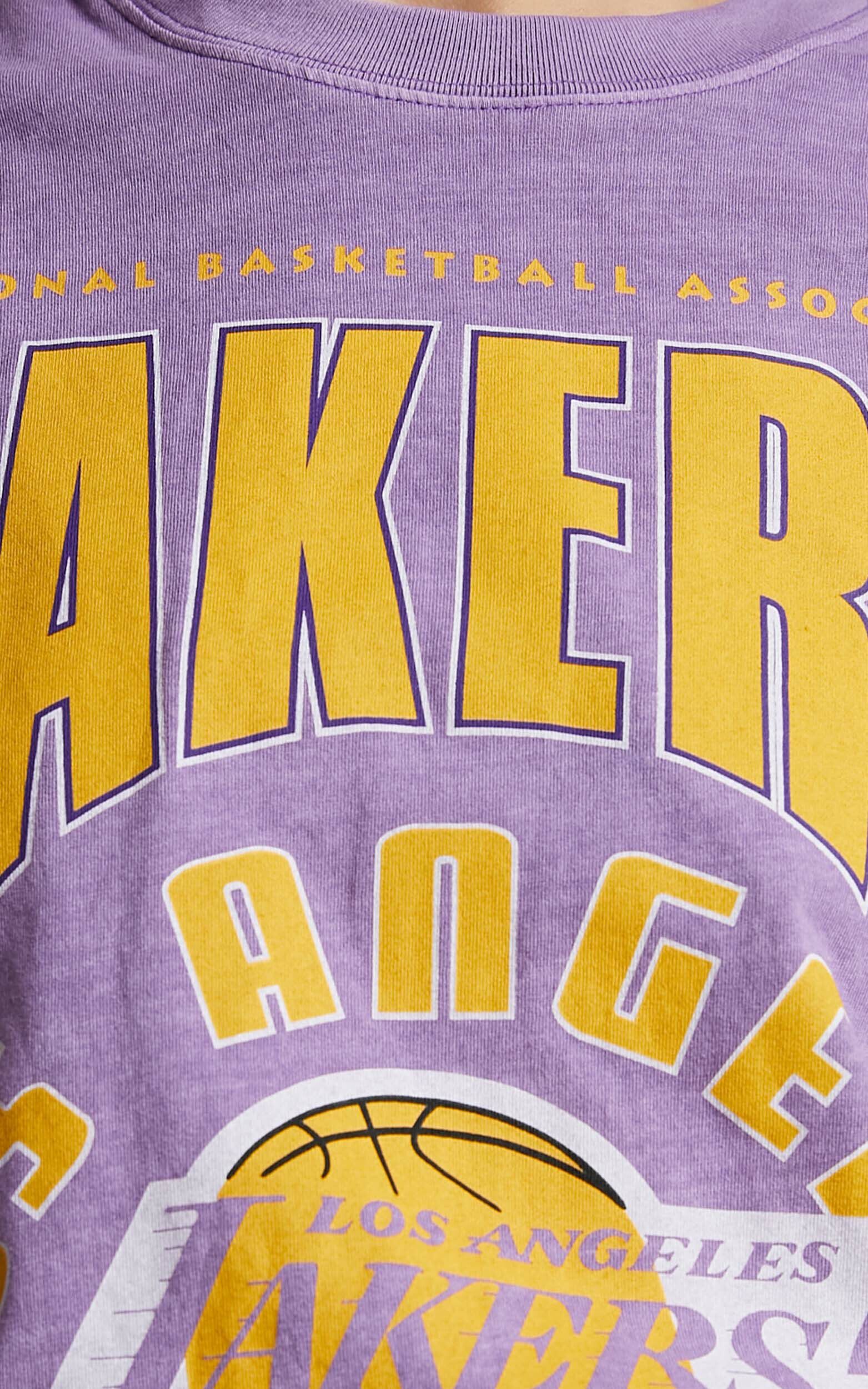 Mitchell & Ness Vintage Faded Los Angeles Lakers Tee Faded Purple