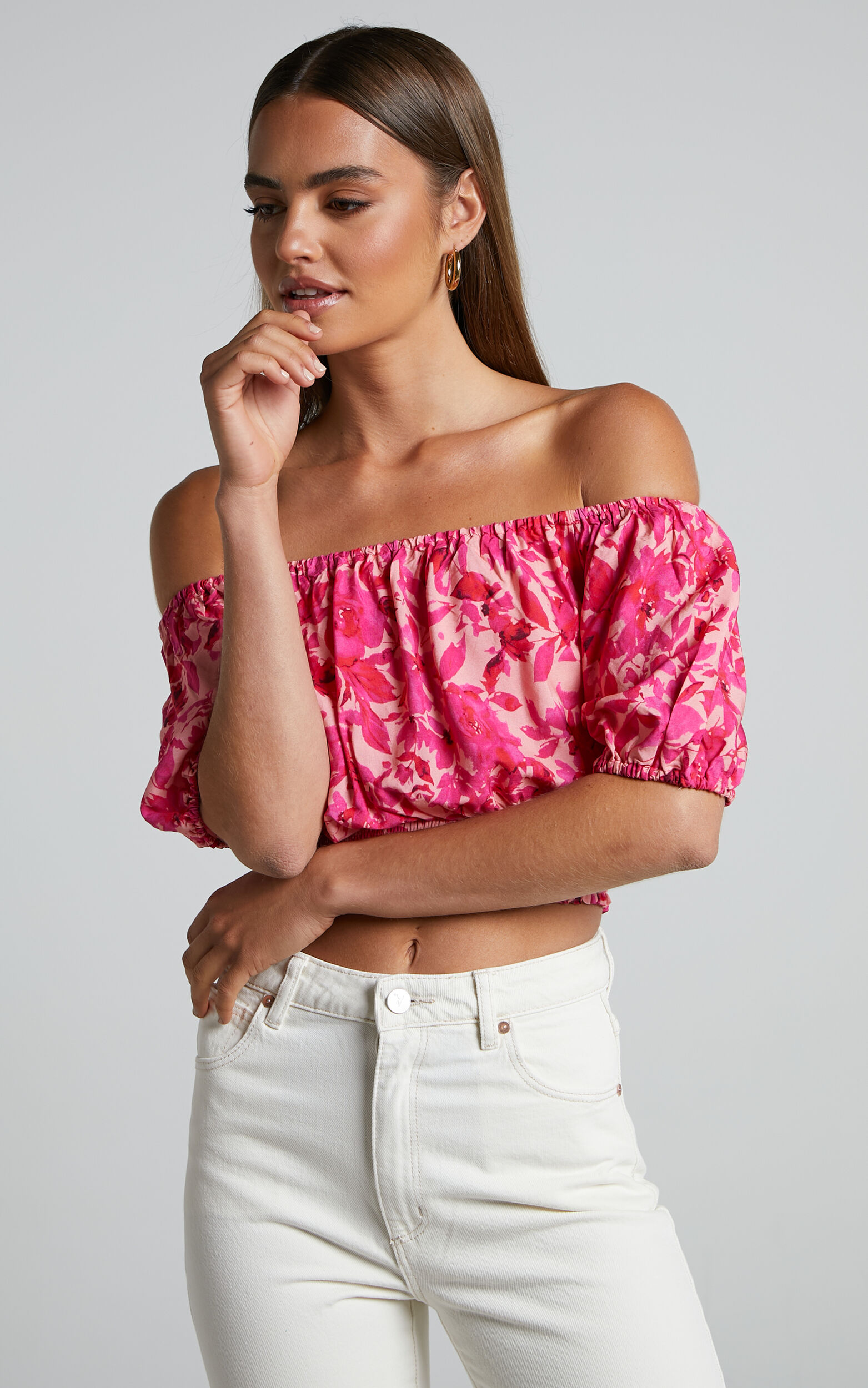 della Pink Off The Shoulder Long Sleeve Knit Top, | Shop Long Sleeve Top by Beginning Boutique