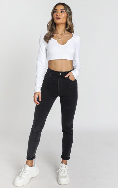 Abrand - A High Skinny Ankle Basher Jeans in Graphite | Showpo