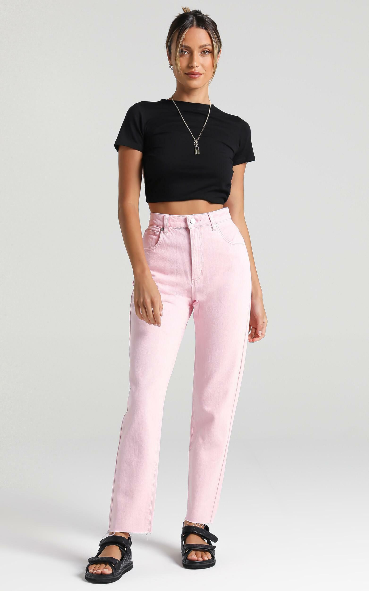 Dyspnea by Abrand Jeans Womens Pants Size 12 High Waist Pink (s)
