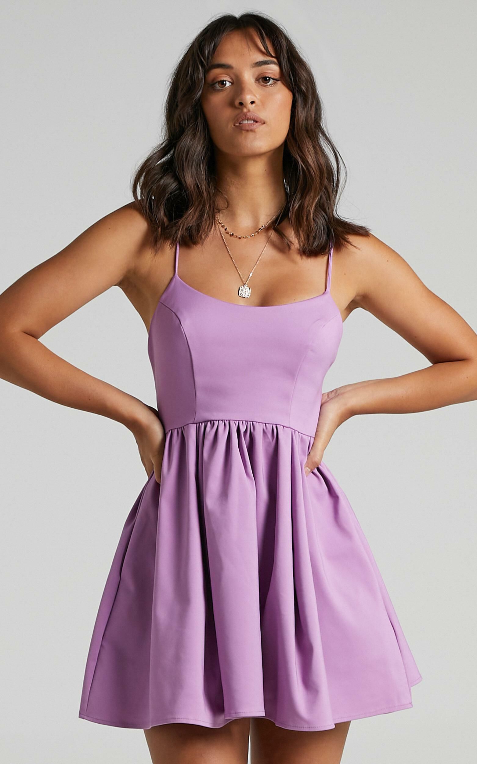 You Got Nothing To Prove Mini Dress in Lilac | Showpo