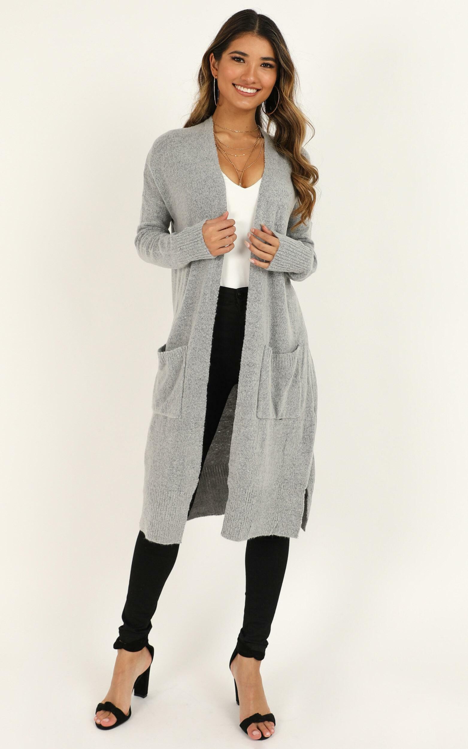 League Of Your Own Cardigan In Grey | Showpo USA