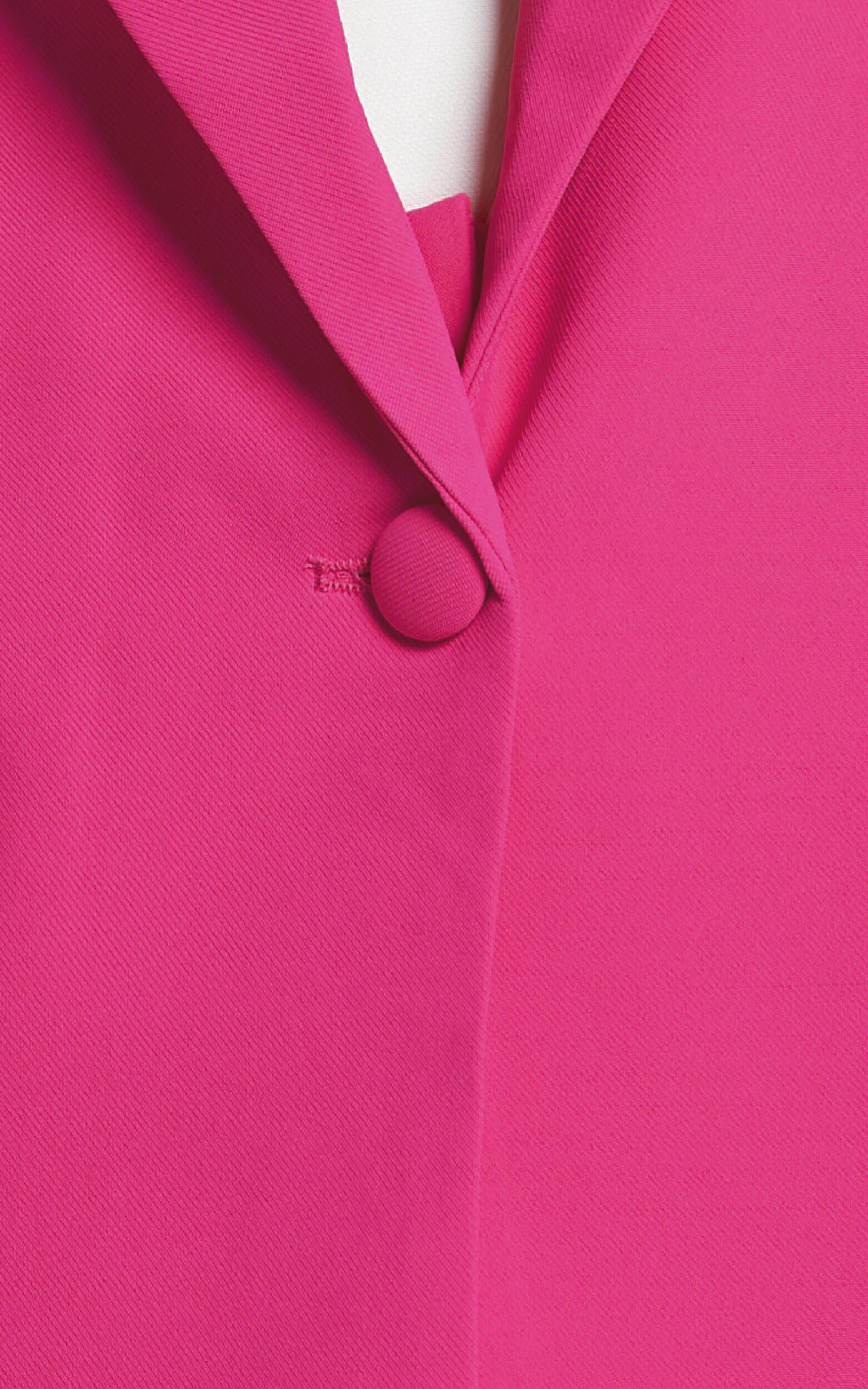 Michelle Oversized Plunge Neck Button Up Blazer in Pink | Showpo USA