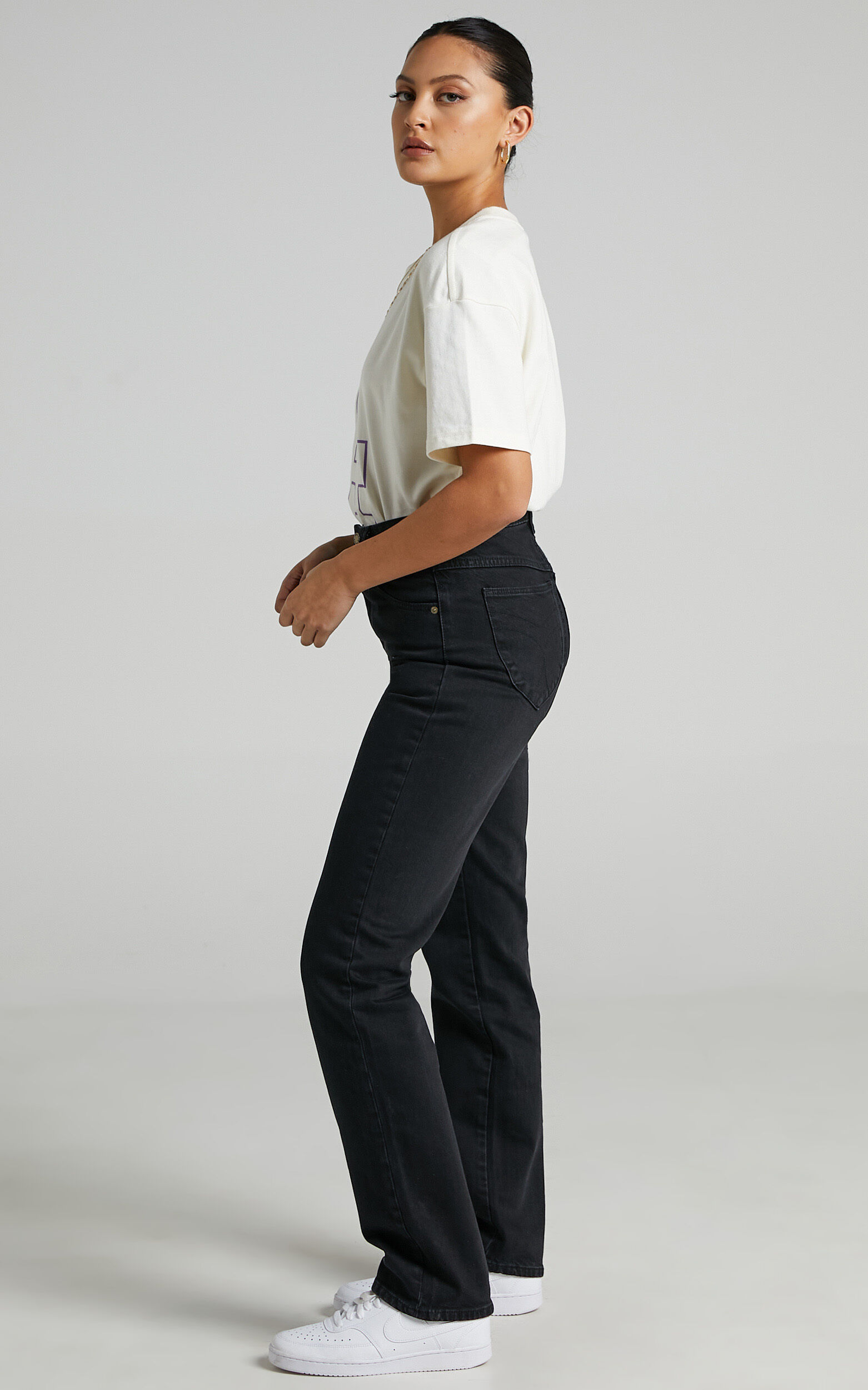 Rolla's - Original Straight Long Jean in Comfort Jet Black