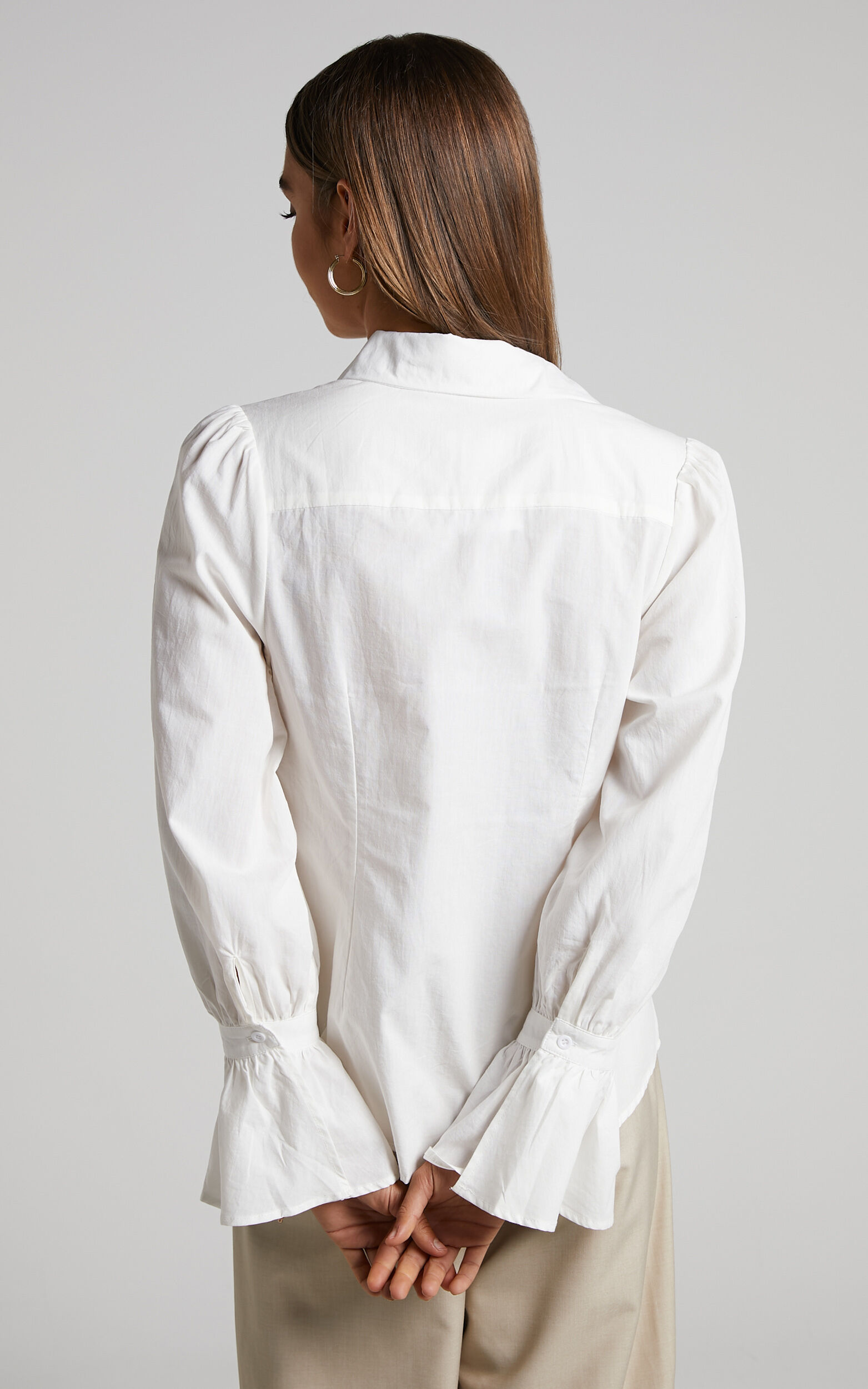 Showpo Briannon Long Sleeve Fitted Button Up Shirt