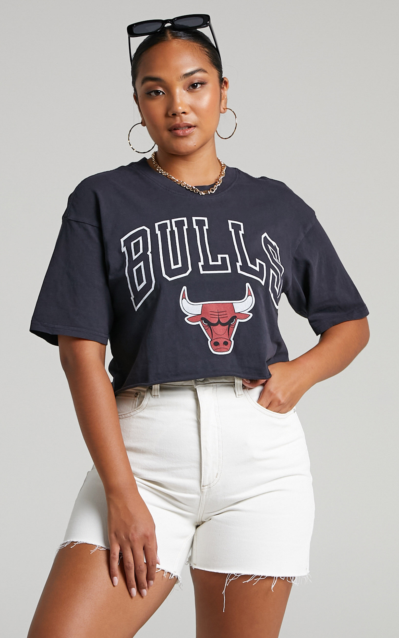 Mitchell and Ness t-shirt Gold Logo Tailored Tee Chicago Bulls