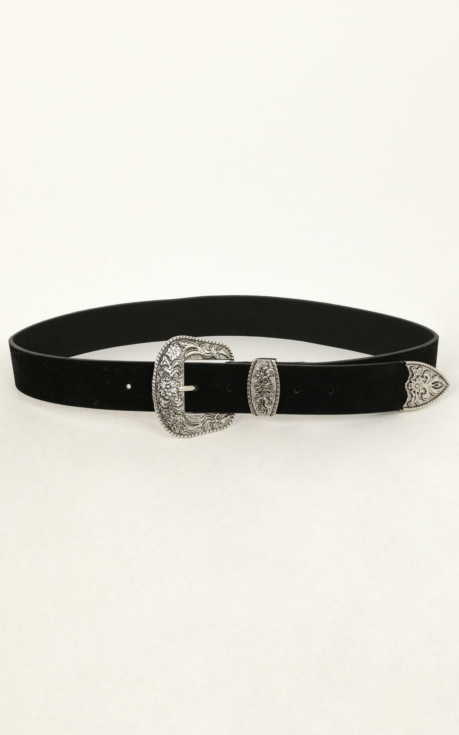 All You Need Is Love Belt In Black And Silver | Showpo USA