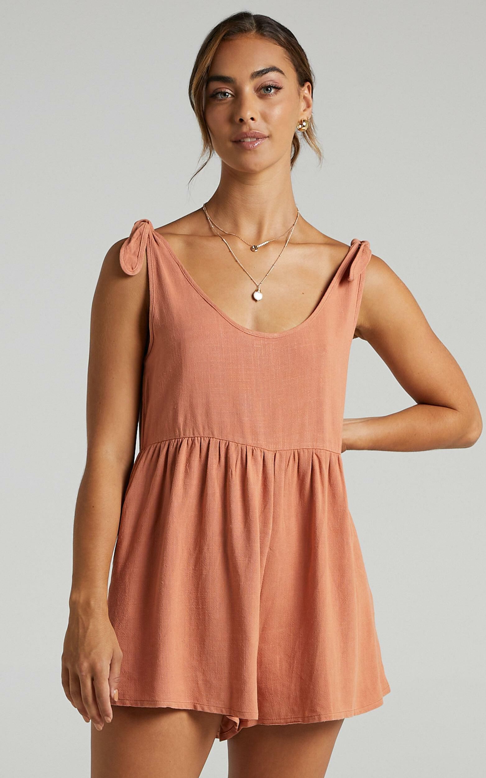 Bring This Down Playsuit In Dusty Rose Showpo Usa 5175