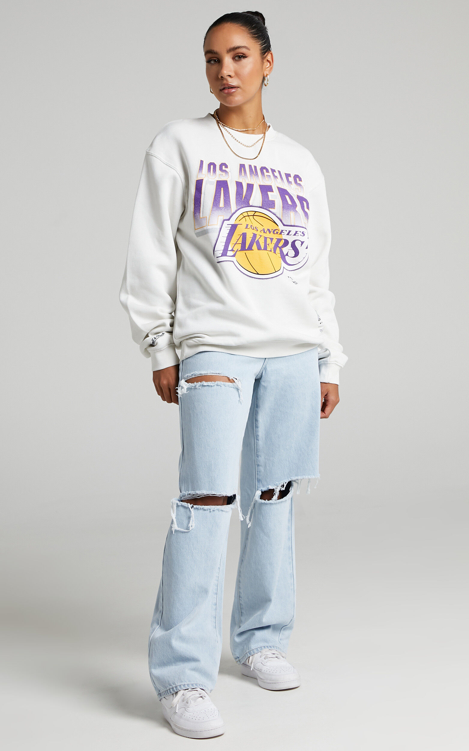 Vintage 90s LA Lakers Sweatshirt Pullover Jumper Los Angeles 