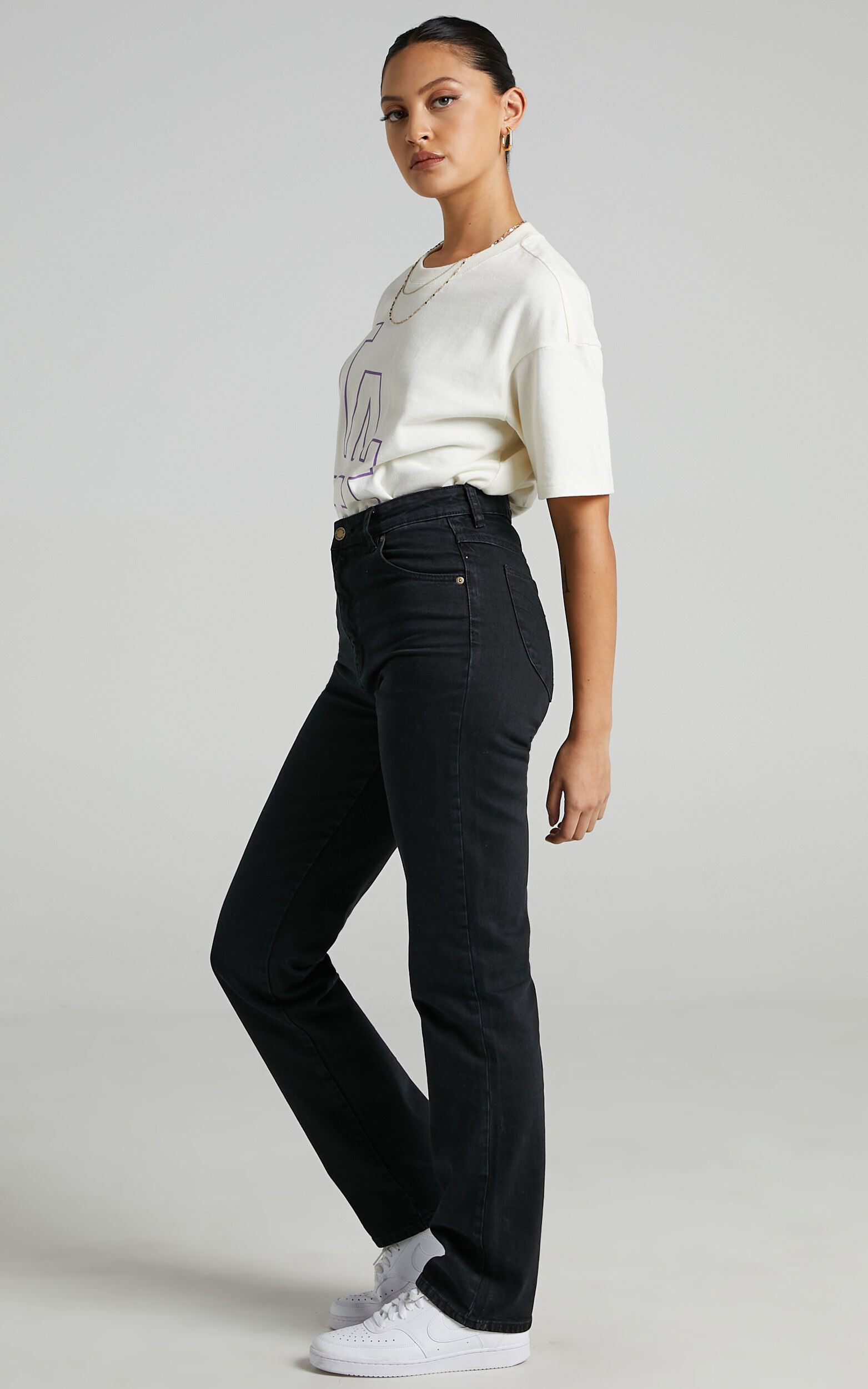 Rolla's - Original Straight Long Jean in Comfort Jet Black