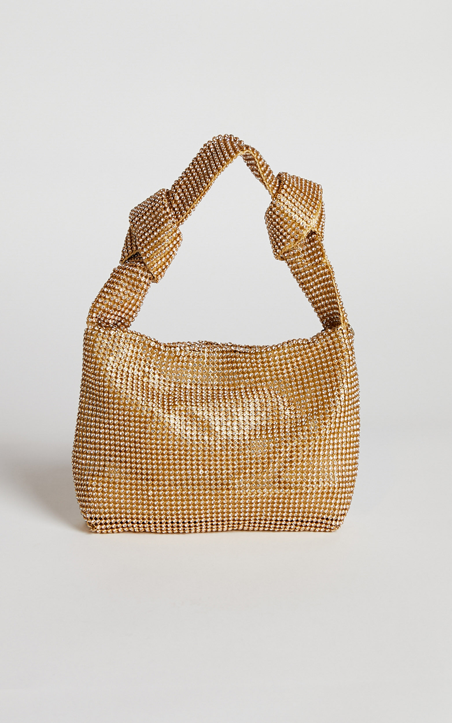 Beaded Mini Shoulder Bag - Gold-colored - Ladies