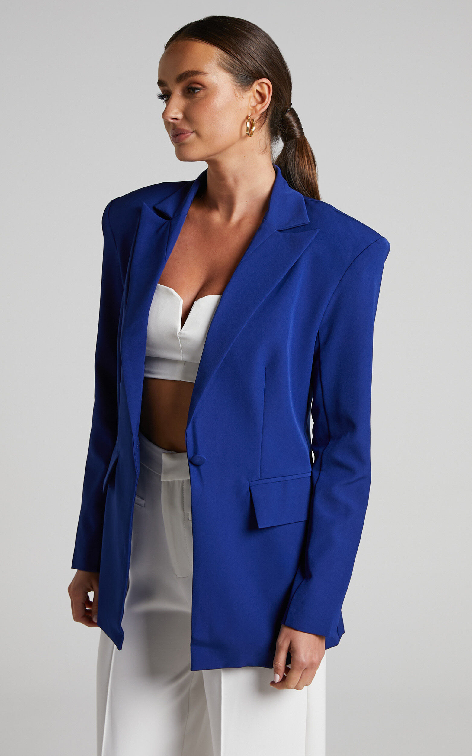 Blazers with Shoulder Pads for Women