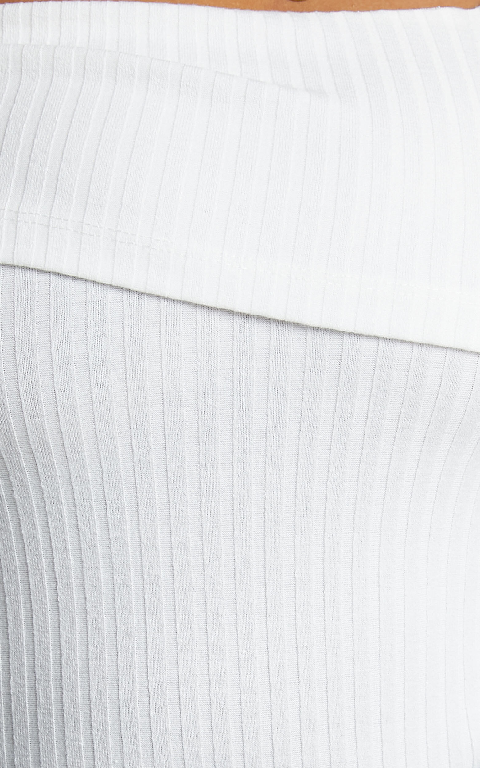 Harvie Assymmetrical Neckline with Long Sleeve Top in White | Showpo