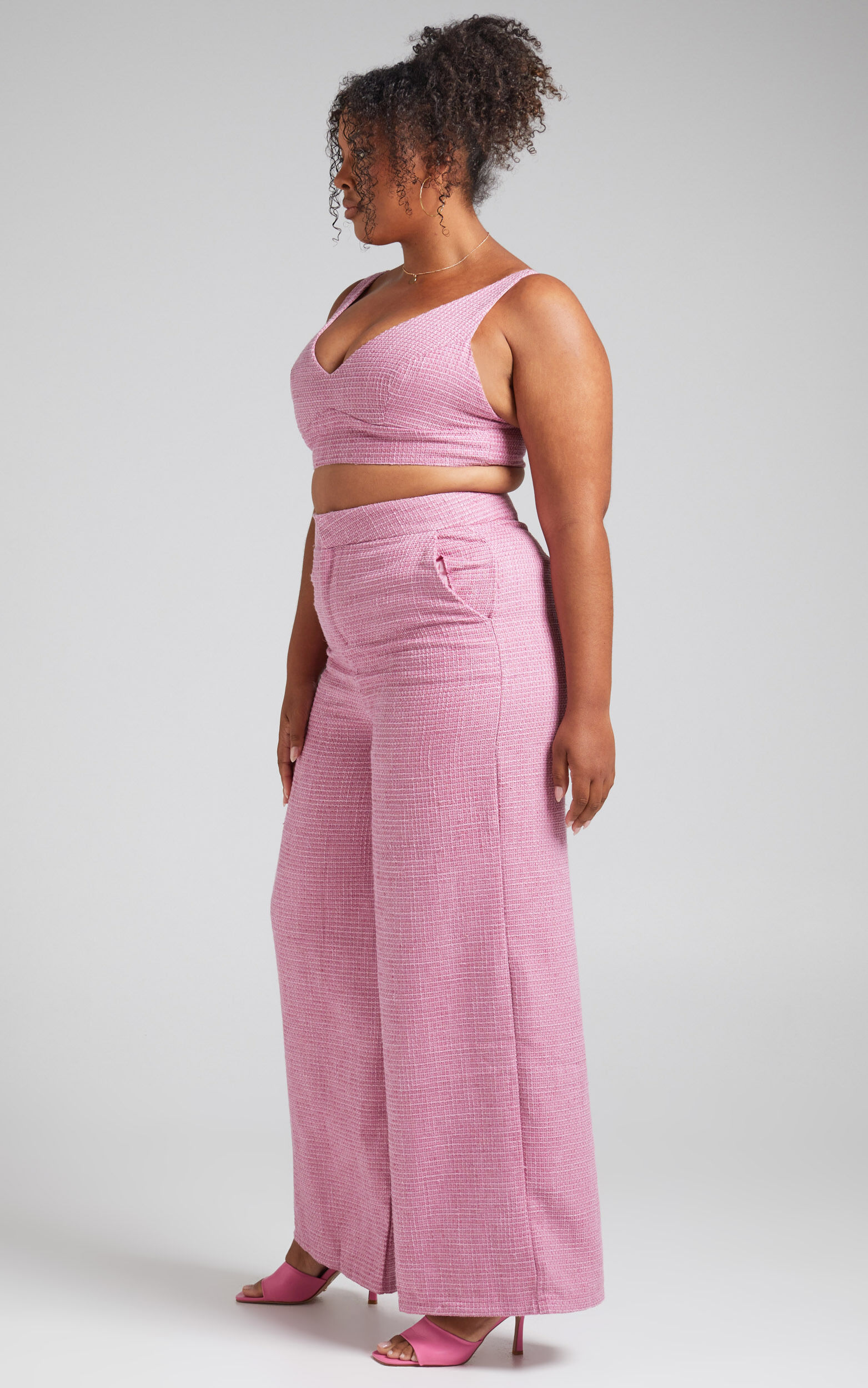 Women's Prettylittlething Plus Hot Pink Printed Pocket Sweat Shorts - Size 20