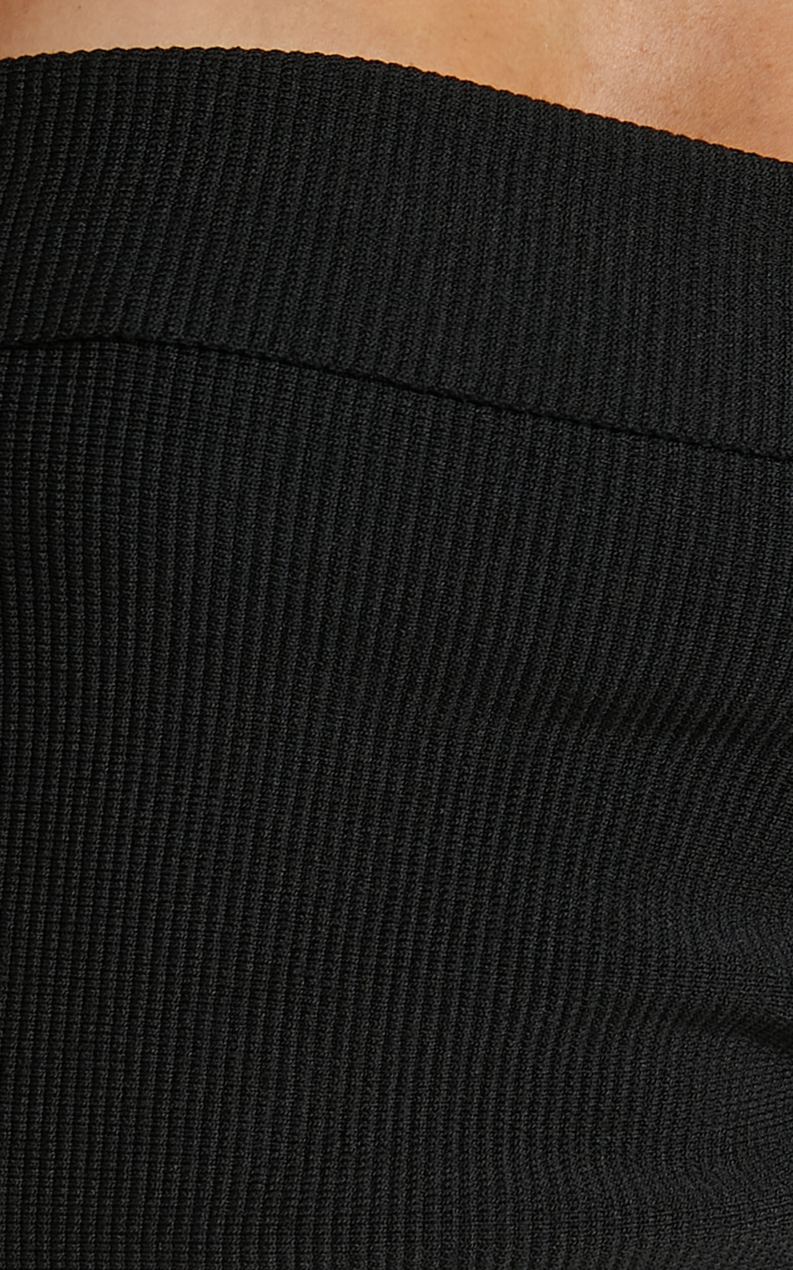 Daylon Top - Strapless Rib Knit Bandeau Top in Black | Showpo USA