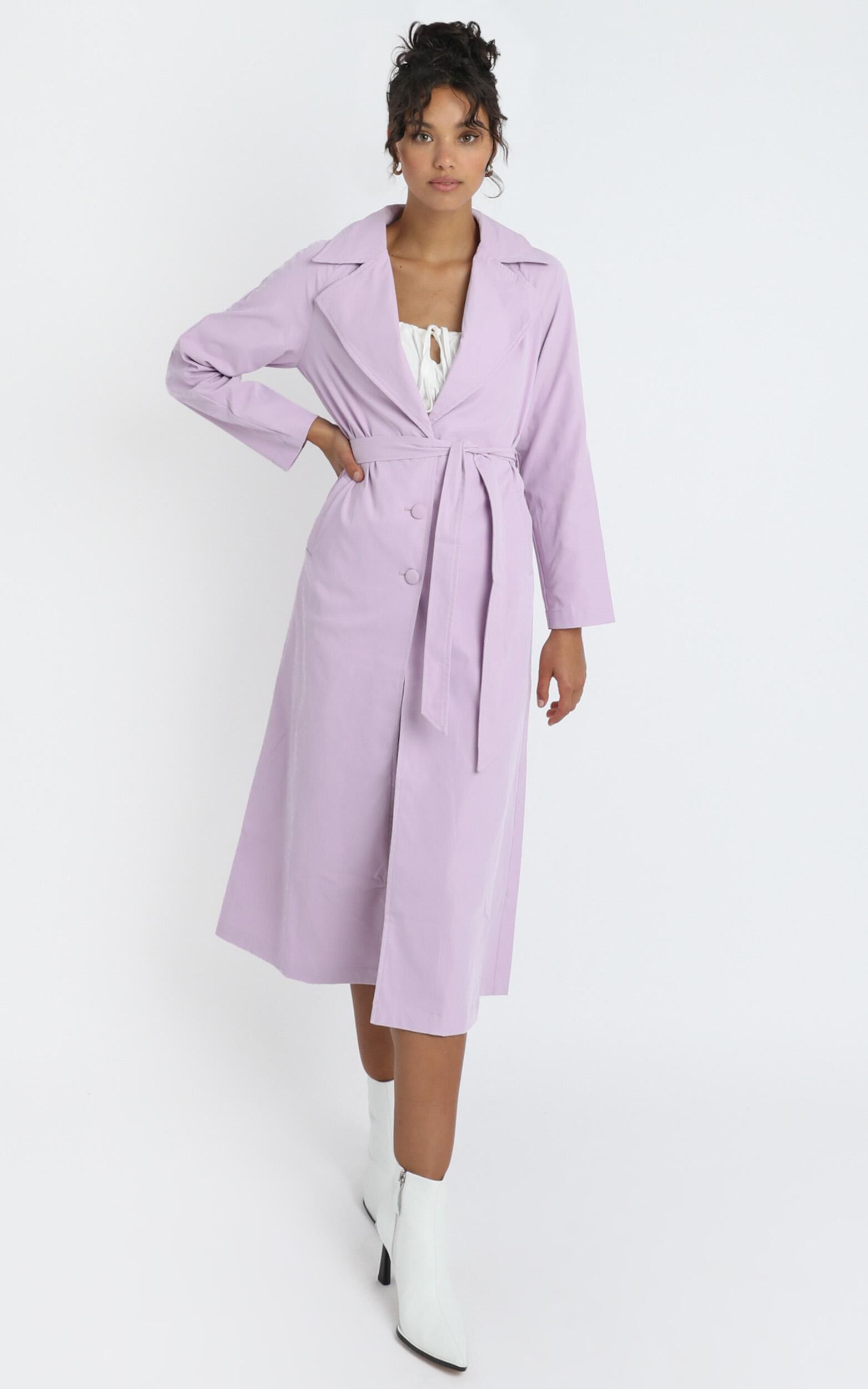 Cecile Trench Coat in Lilac
