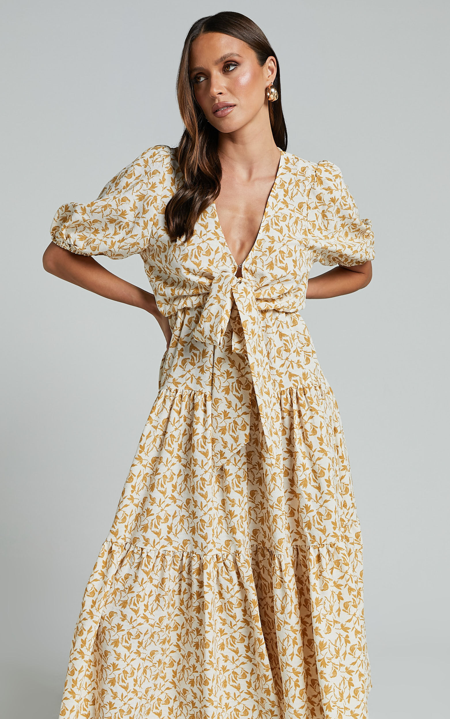 Zimmermann golden tiered discount dress