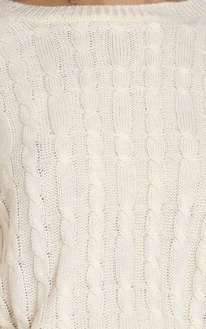 Sydney Cable Knit Jumper in Almond | Showpo