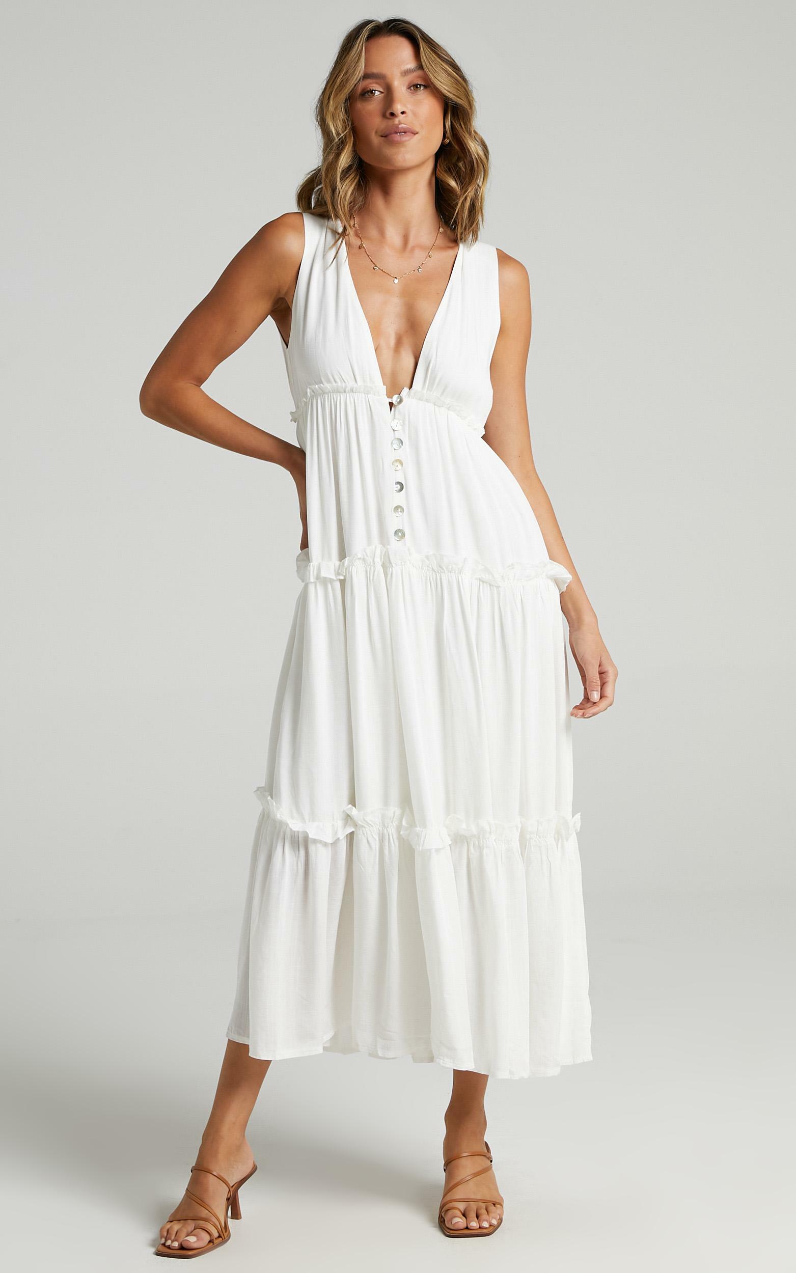 Arlana Dress in White | Showpo