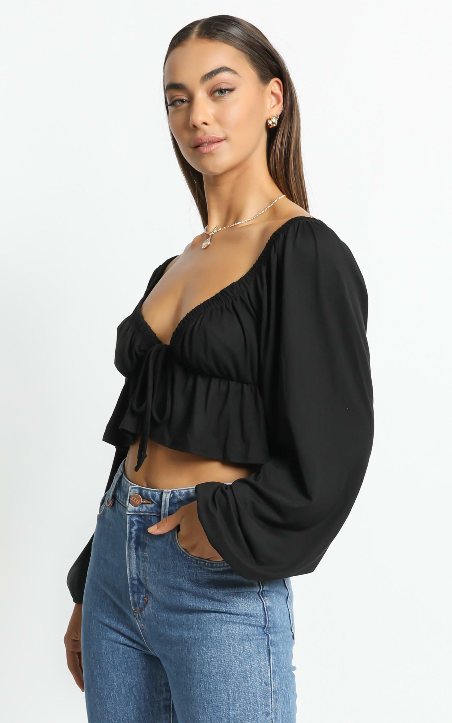 Diego Top in Black | Showpo USA