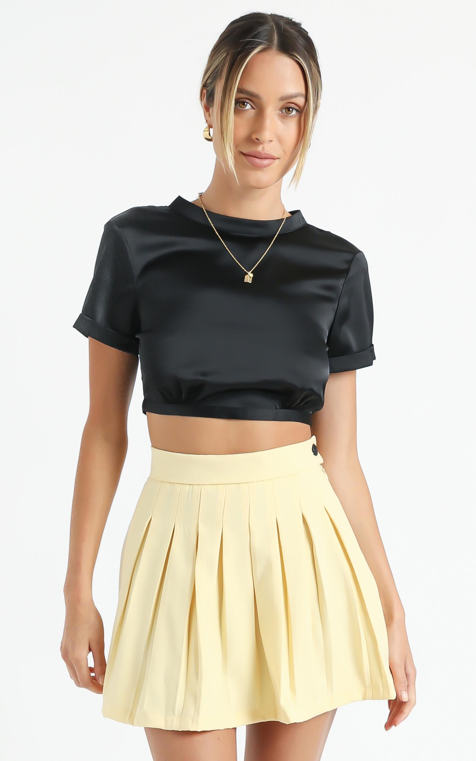 Brea Pleated Skirt in Lemon | Showpo USA