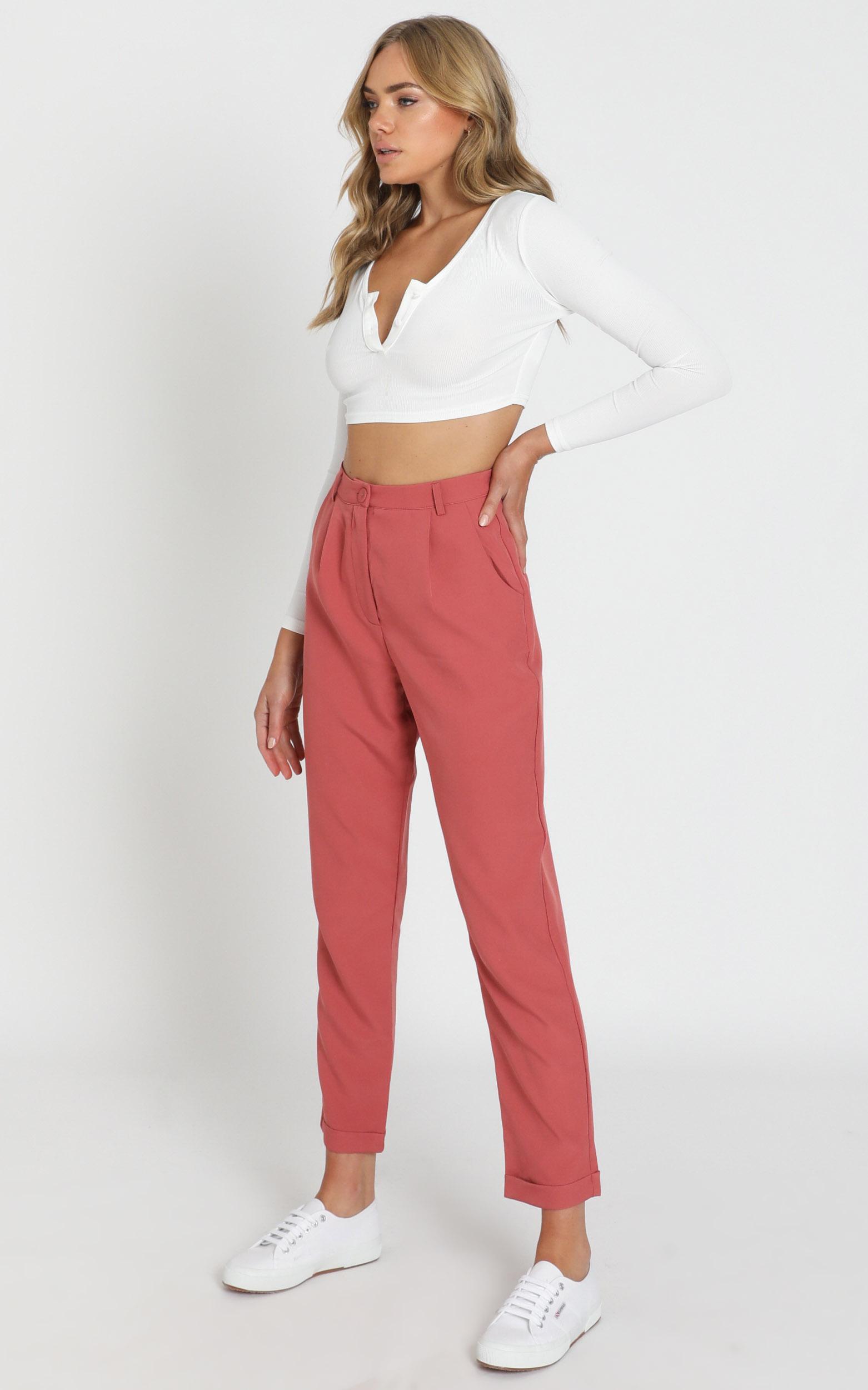 dusty rose pants