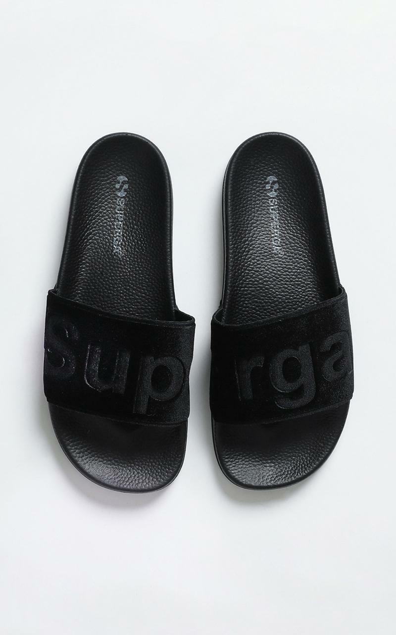 superga velvet slides