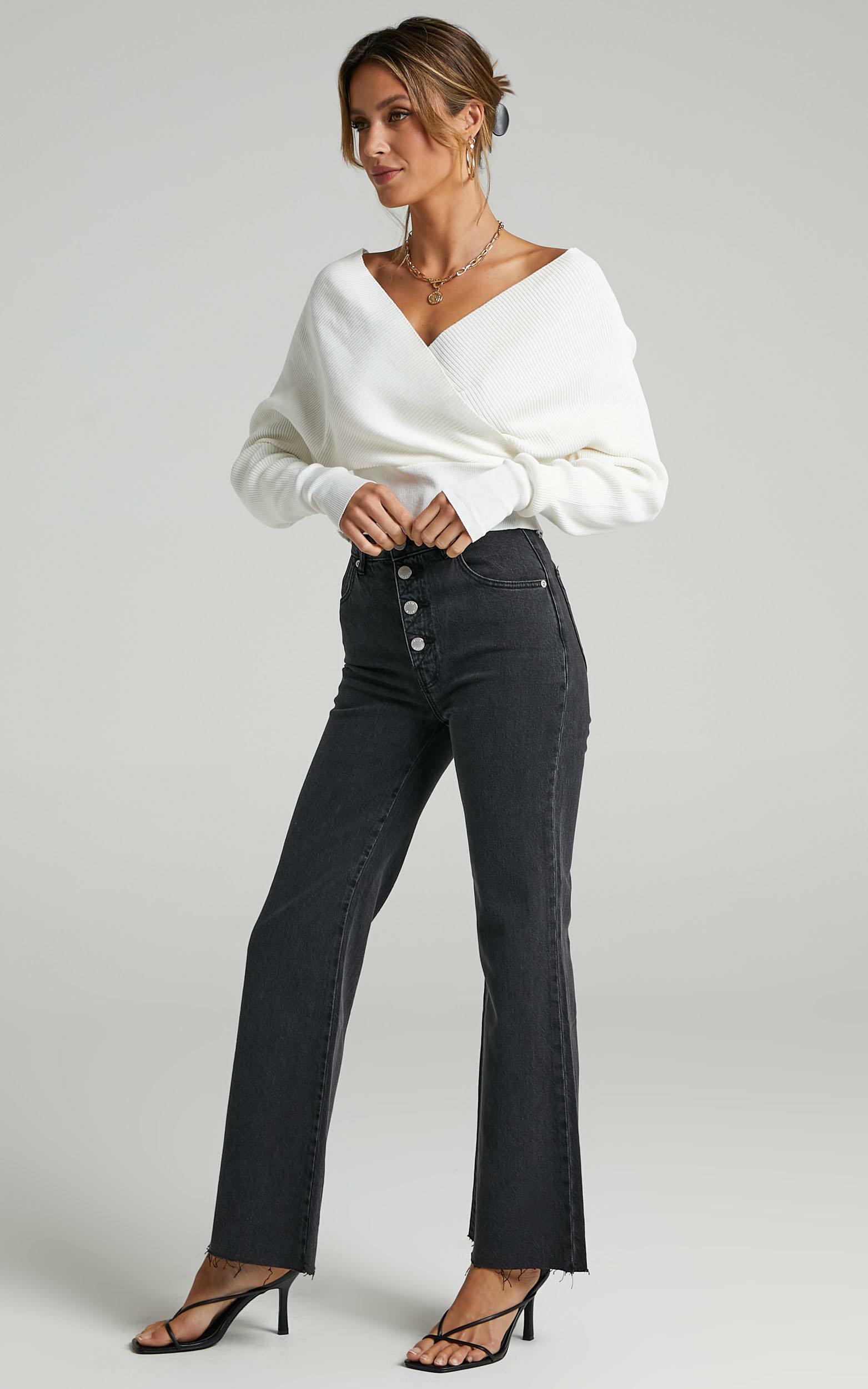 Rollas Eastcoast Crop Flare Jean In Comfort Shadow Showpo 3646