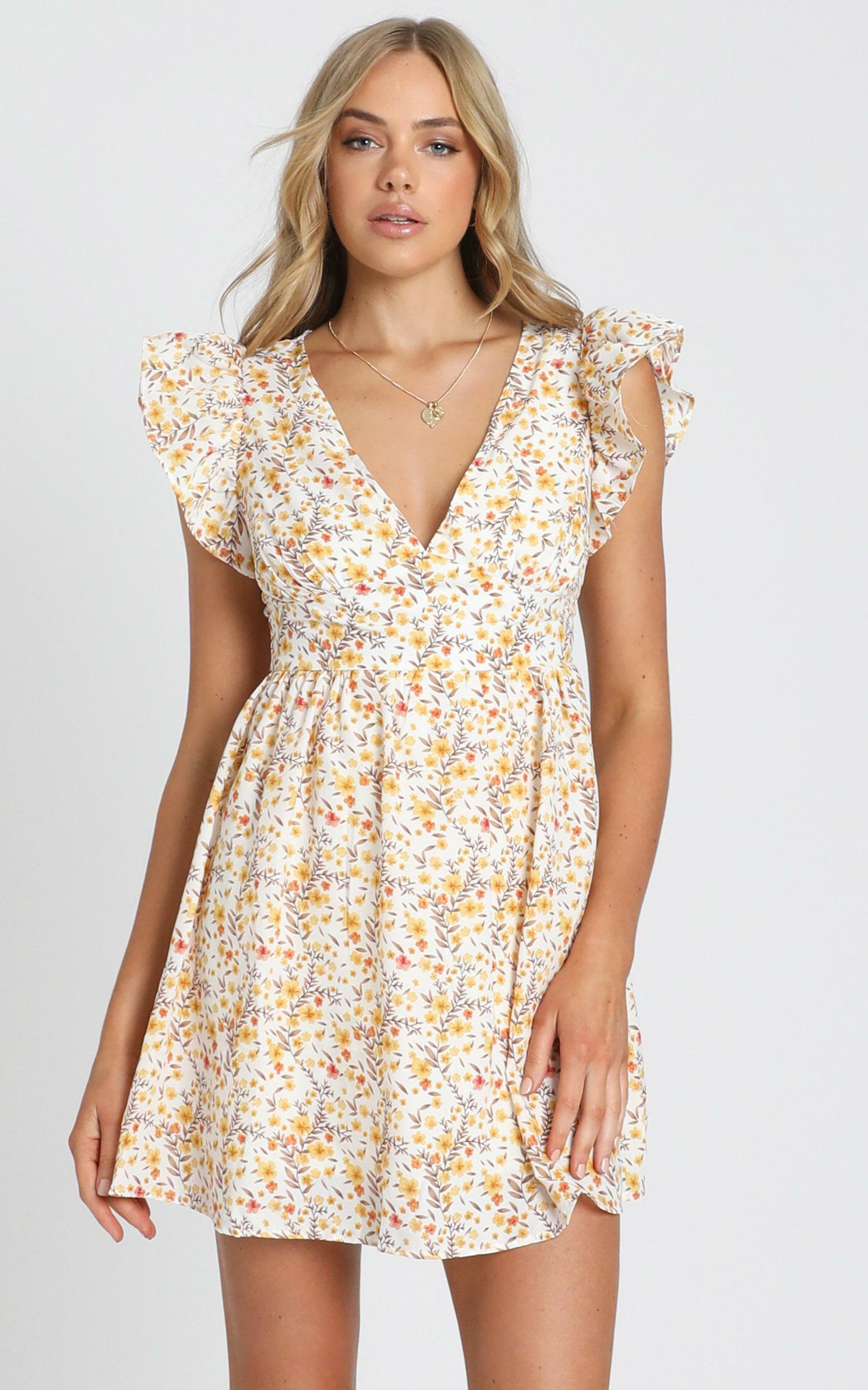 Back To Beginning Dress in Yellow Floral | Showpo USA