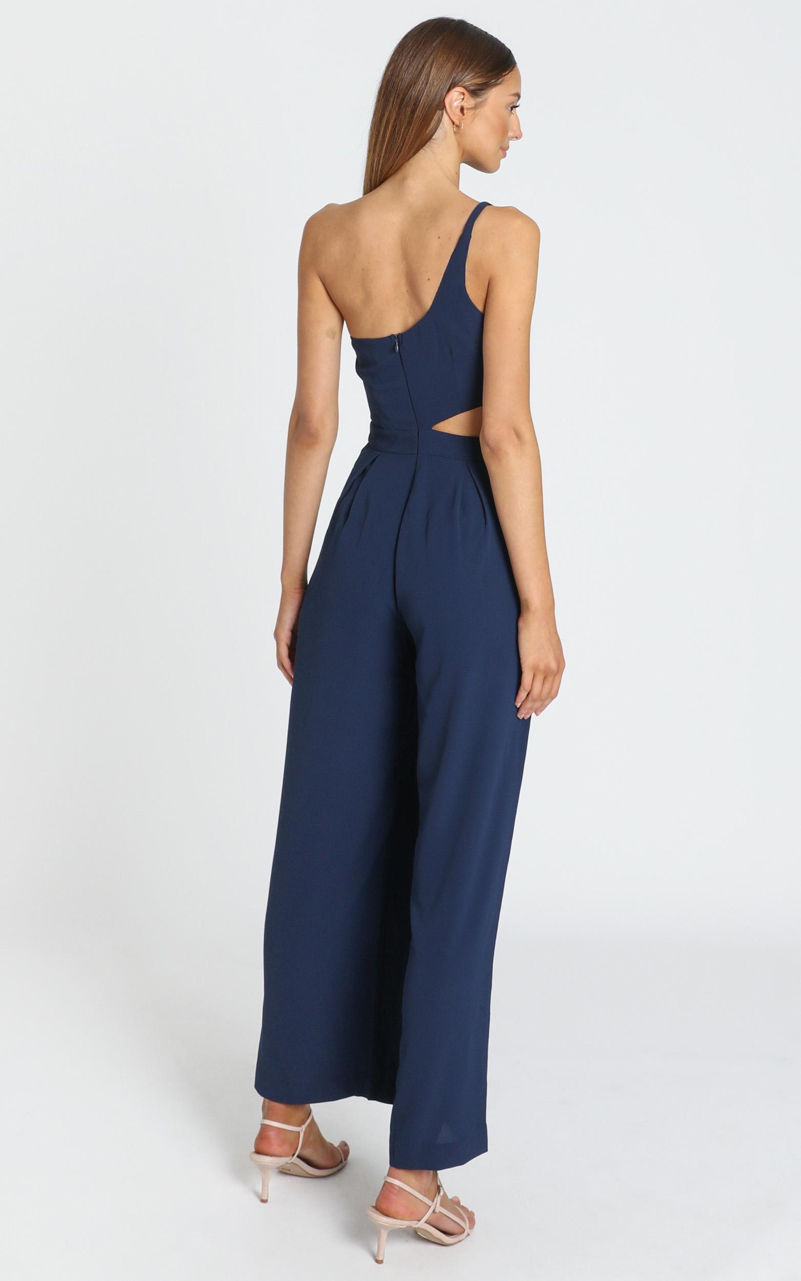 showpo navy jumpsuit