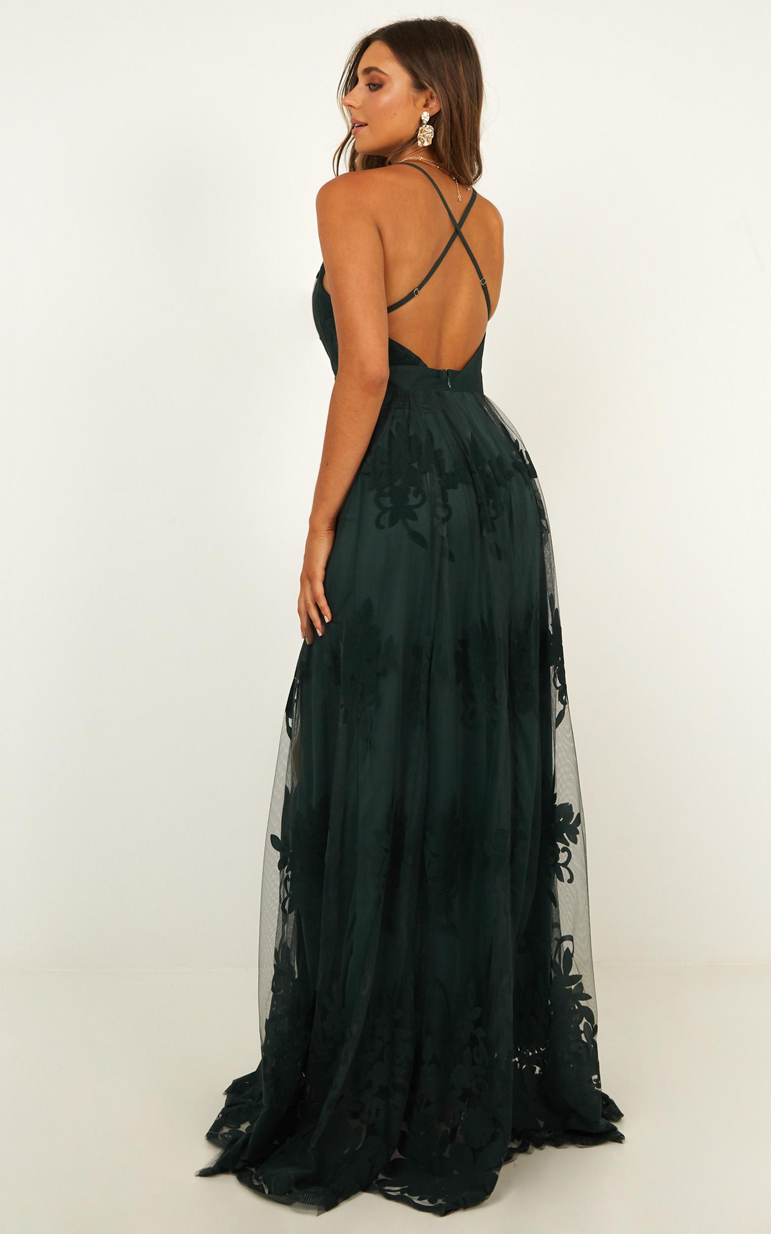 promenade maxi dress in emerald