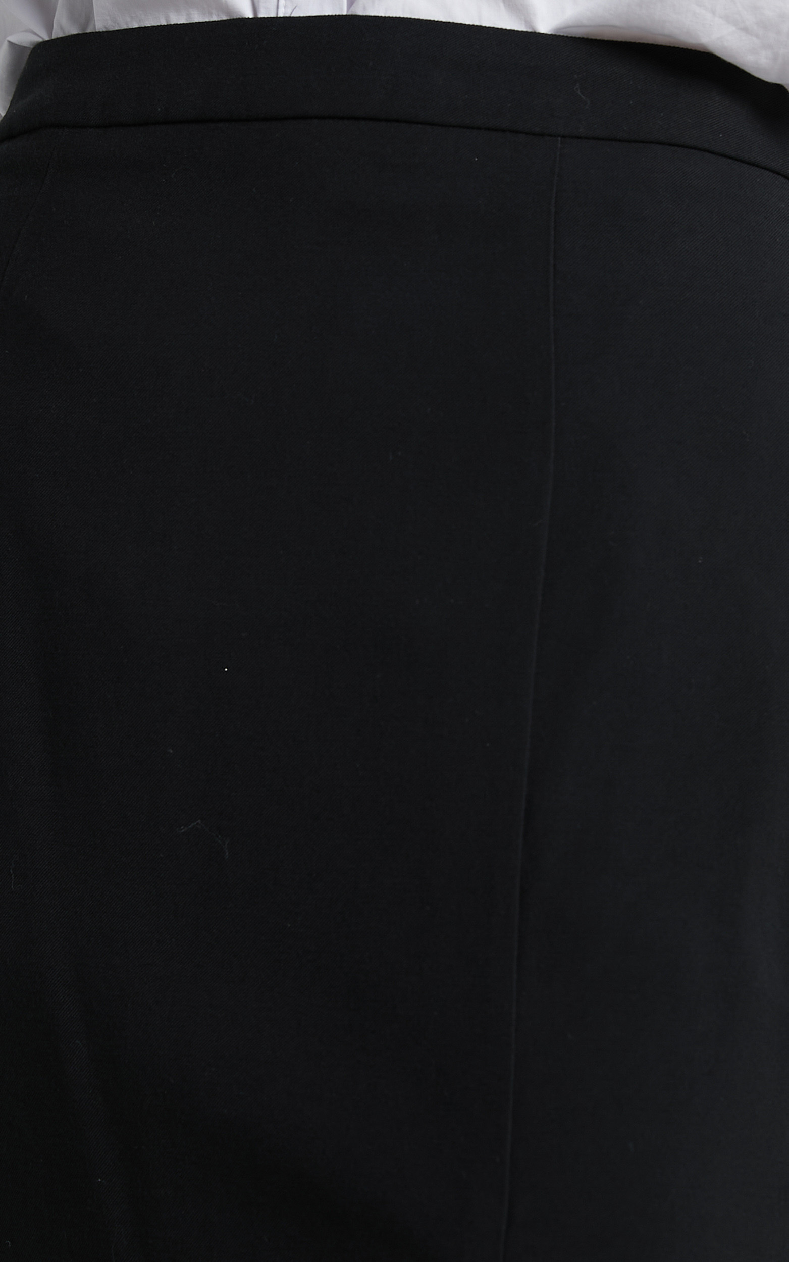 Ginna Front Slit Midi Pencil Skirt in Black | Showpo