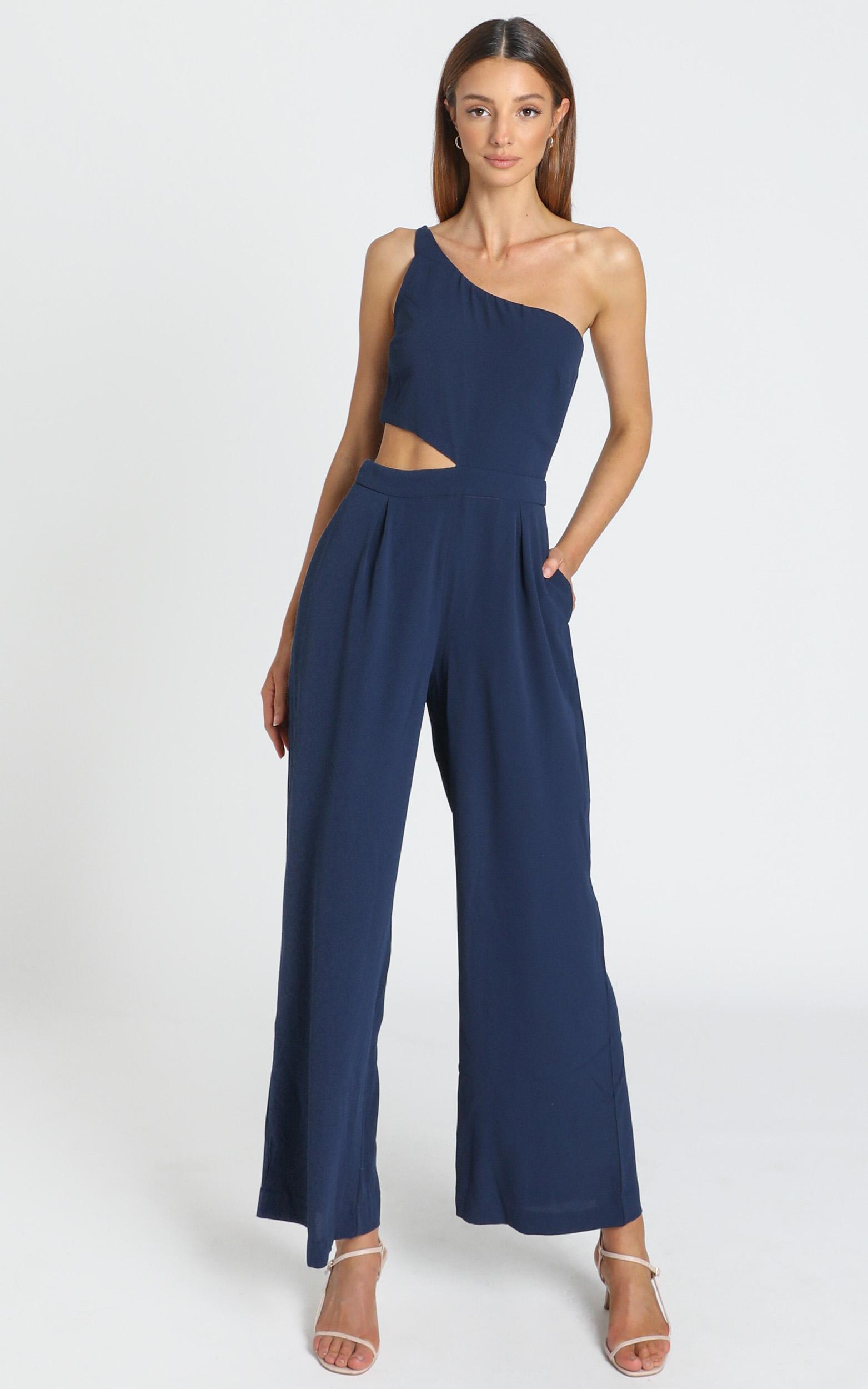 showpo navy jumpsuit