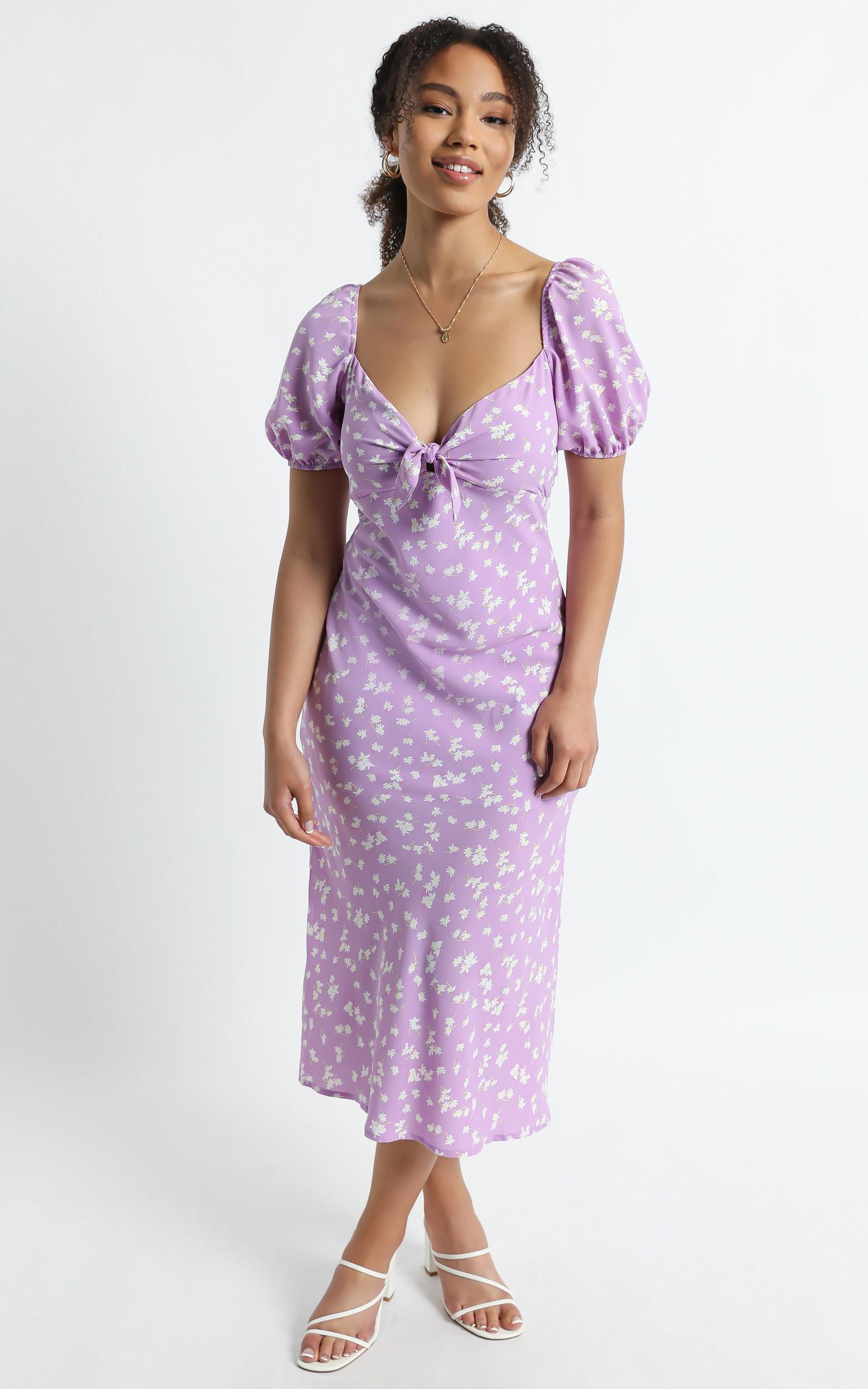Cece Dress in Purple Floral | Showpo USA
