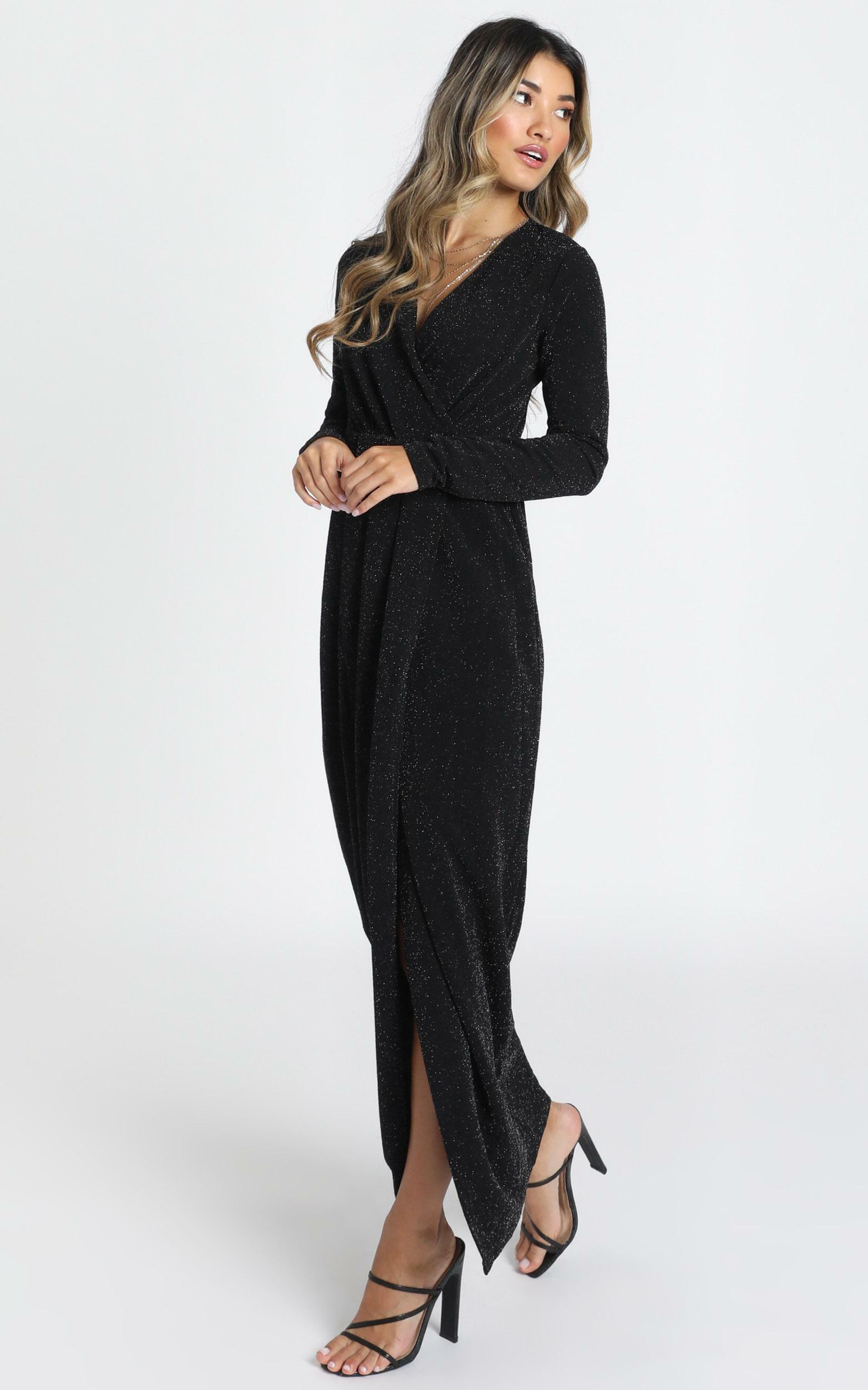 basic maxi dress with sleeves