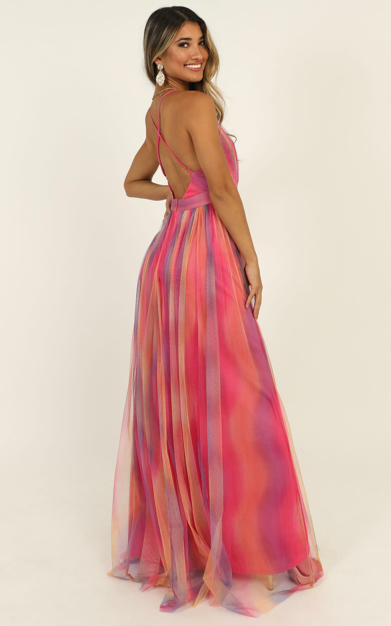 pink maxi dress formal