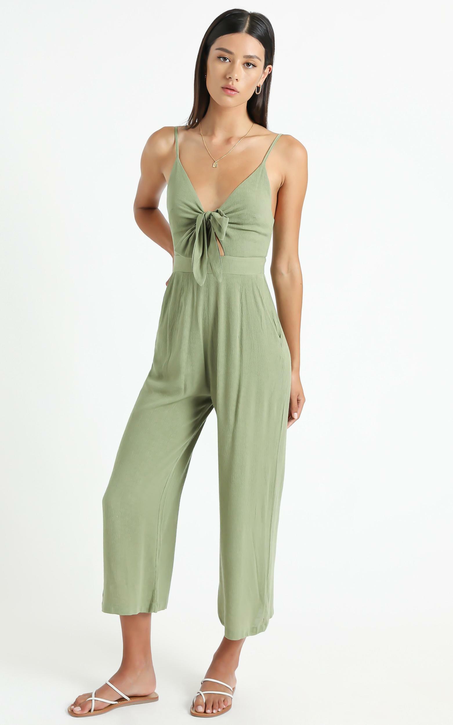 khaki jumpsuit uk