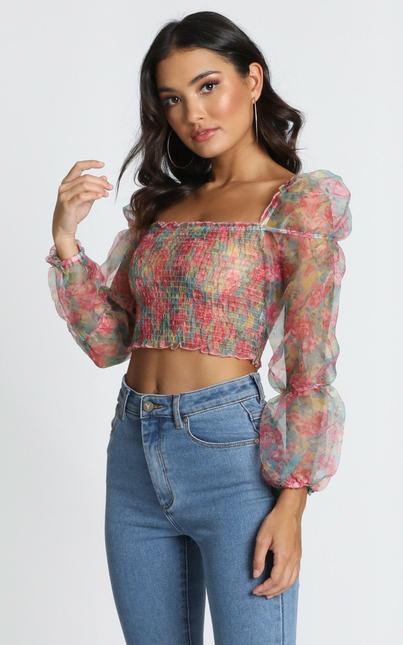 Like A Record Top In Pink Floral | Showpo EU