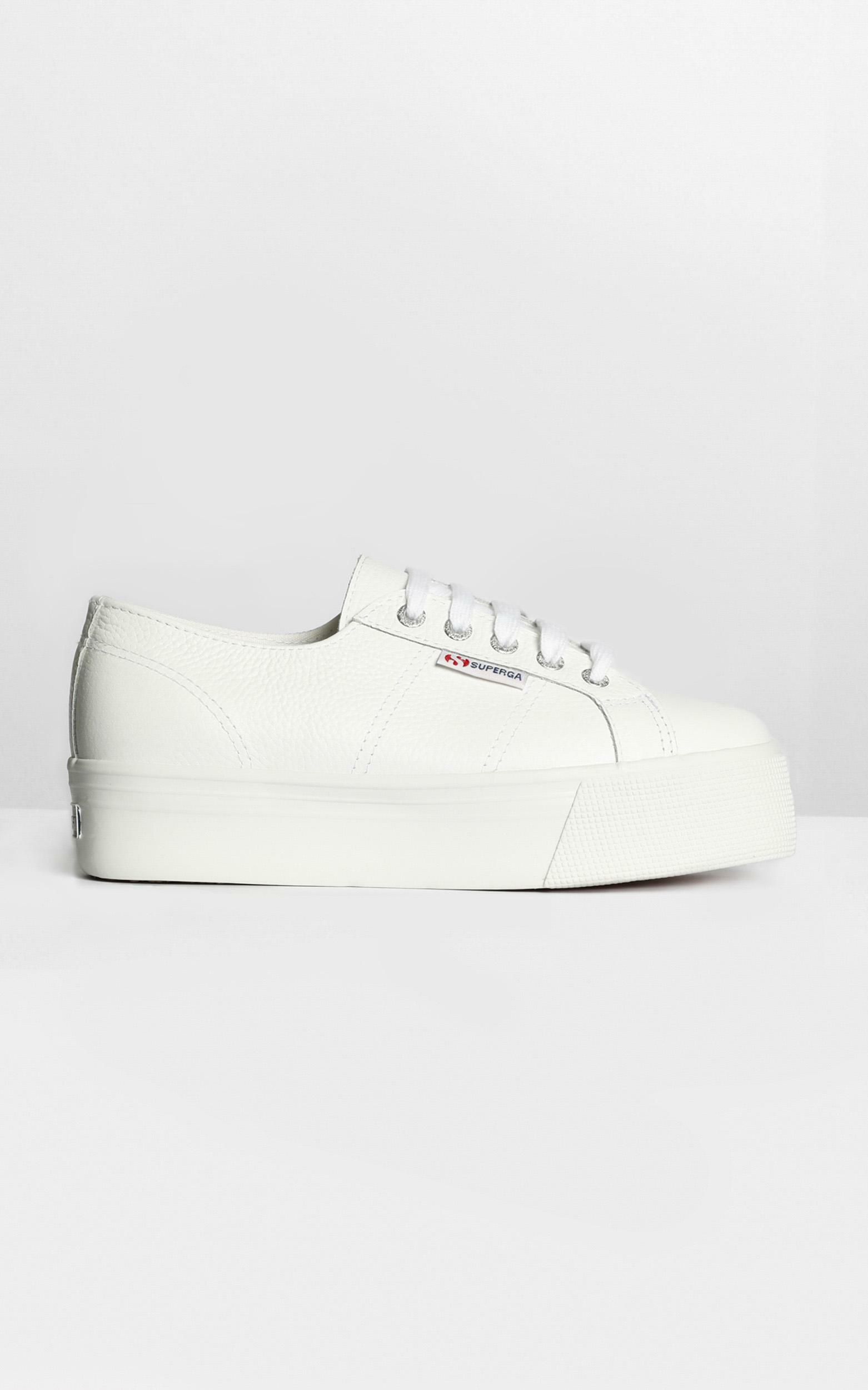 platform leather white sneakers