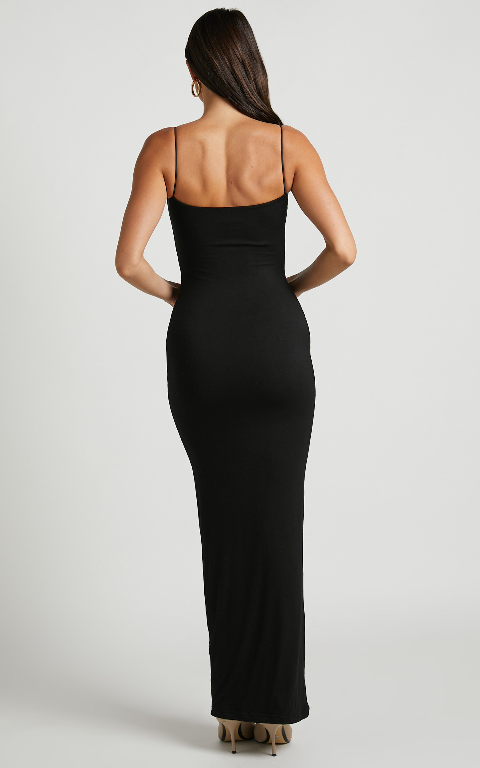 Celene Maxi Dress - Slim Fit Bodycon Dress in Black | Showpo