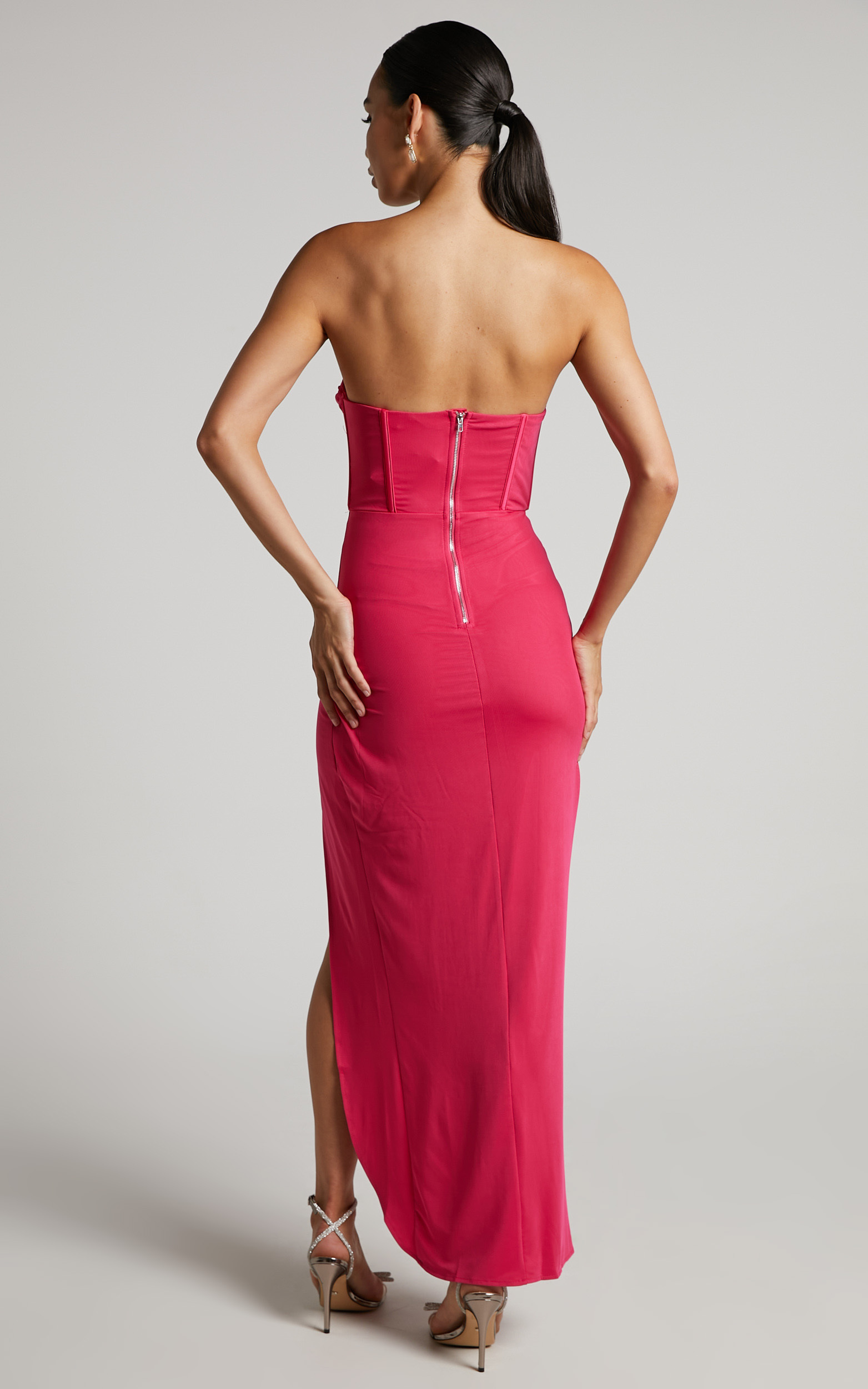 Nora Corset Detailing Dress in Hot Pink | Showpo USA