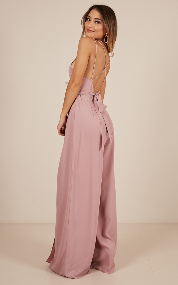 blush formal jumpsuit