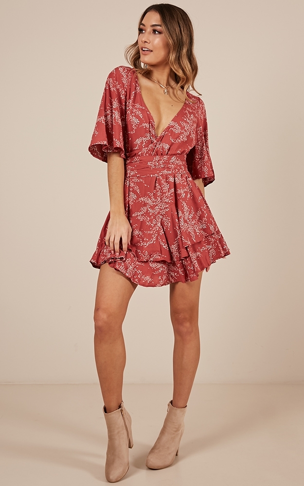 Move Like This Playsuit In Dusty Rose Showpo 9958