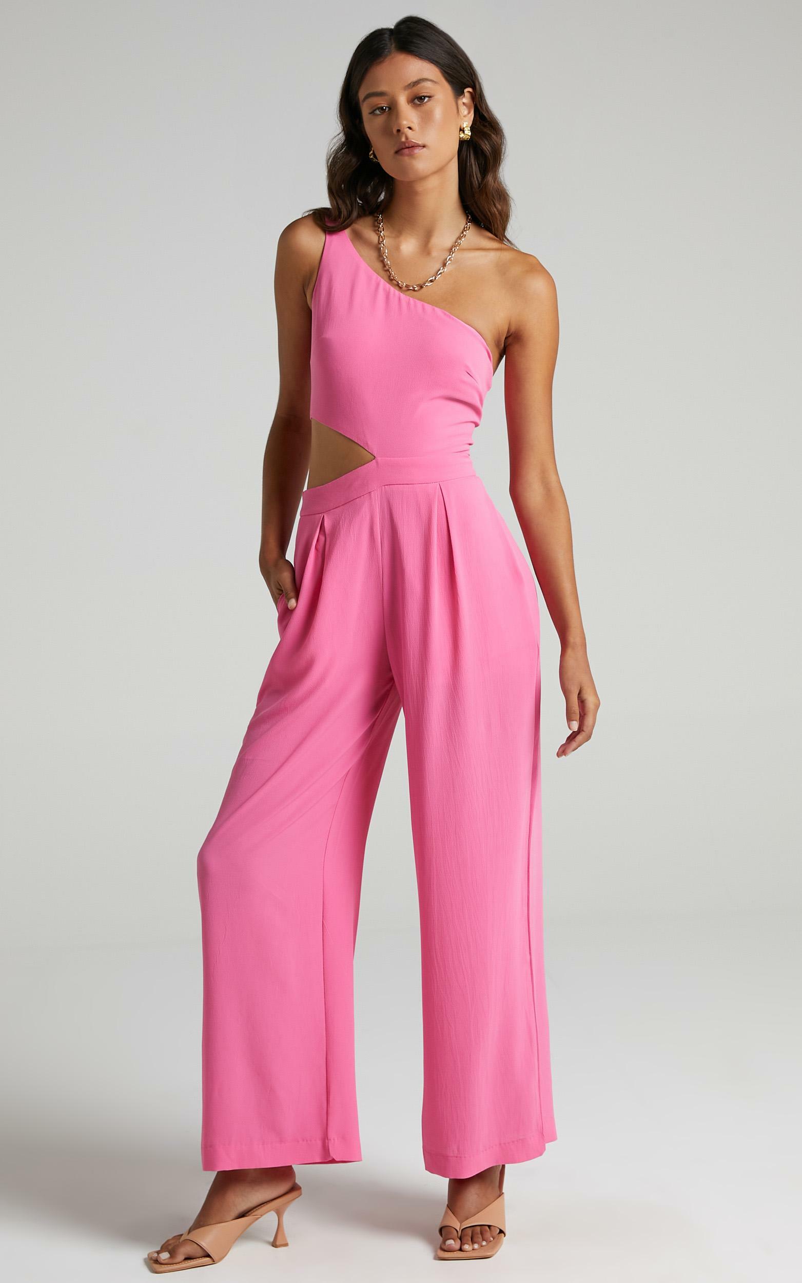 showpo pink jumpsuit