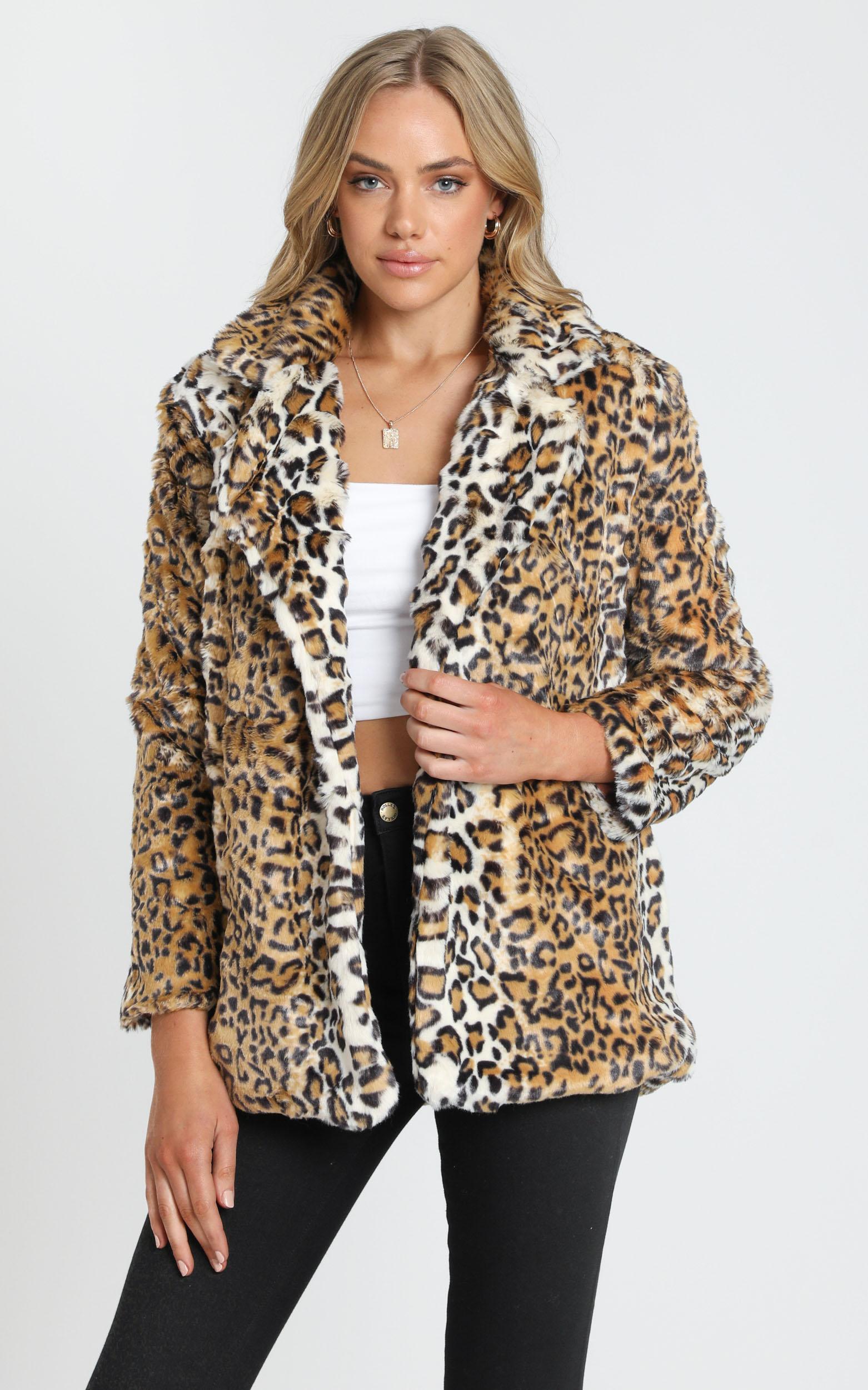 leopard fur jacket