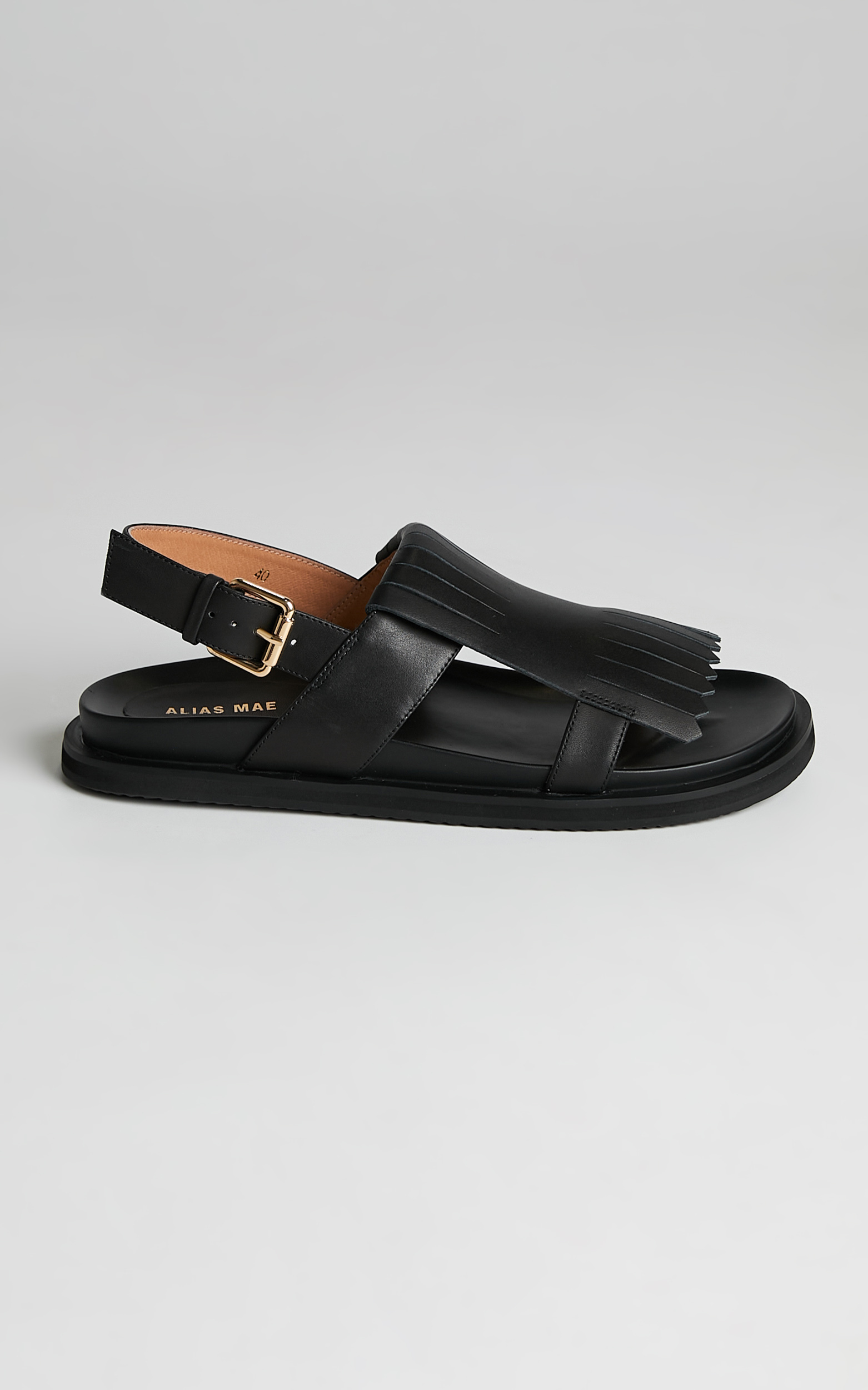 Alias Mae - Payton Sandals in Black Burnished | Showpo